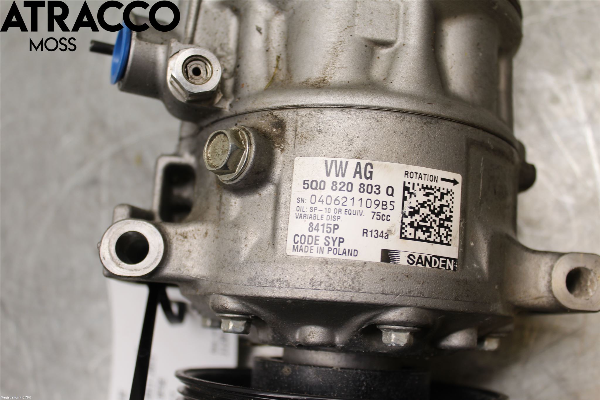 Volkswagen VW CADDY 16-20 Varme Ac Kompressor