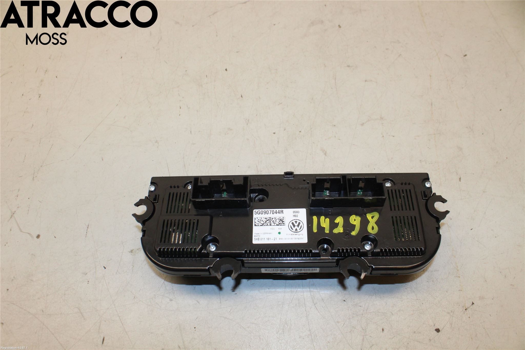 Volkswagen VW GOLF / E-GOLF VII 13-20 Varme Ac Betjening-Display