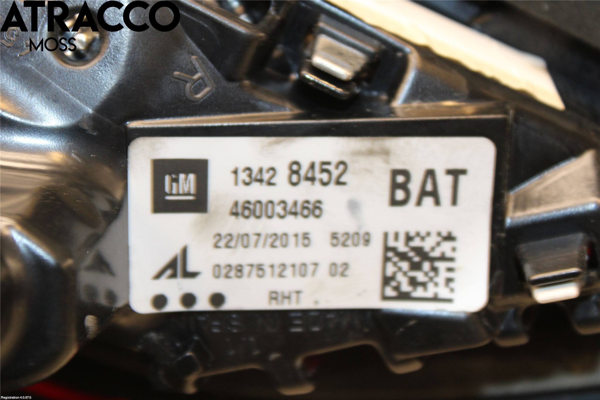 Opel CORSA E 15-19 Baklykt Høyre  På Luke(Indre)