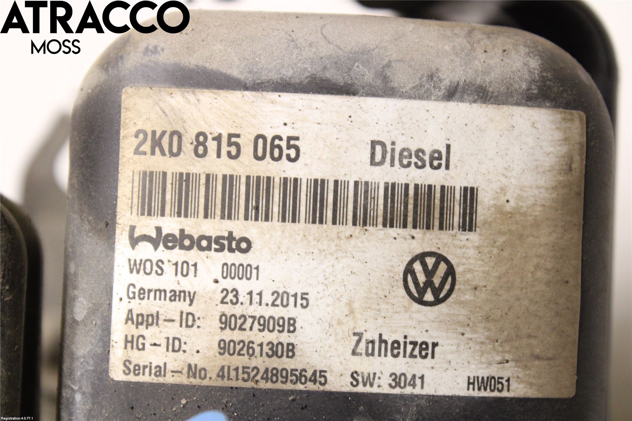 Volkswagen VW CADDY 16-20 Dieselvarmer
