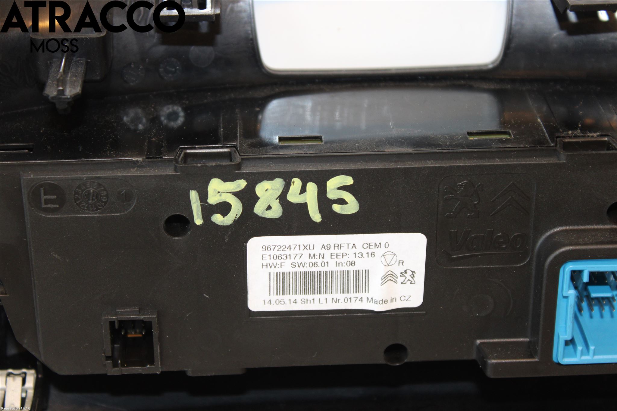 Peugeot 2008 13-20 Varme Ac Betjening-Display