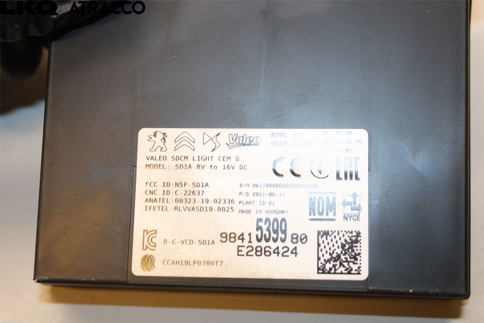 Citroen C4/E-C4 C4X/E-C4X III 21- Styreenhet Øvrig