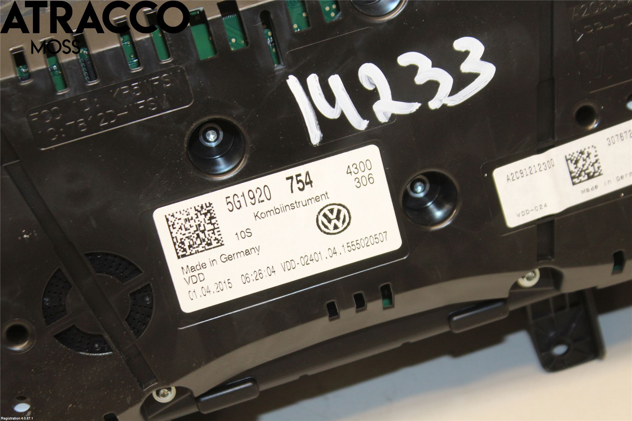 Volkswagen VW GOLF / E-GOLF VII 13-20 Instr Kombinert