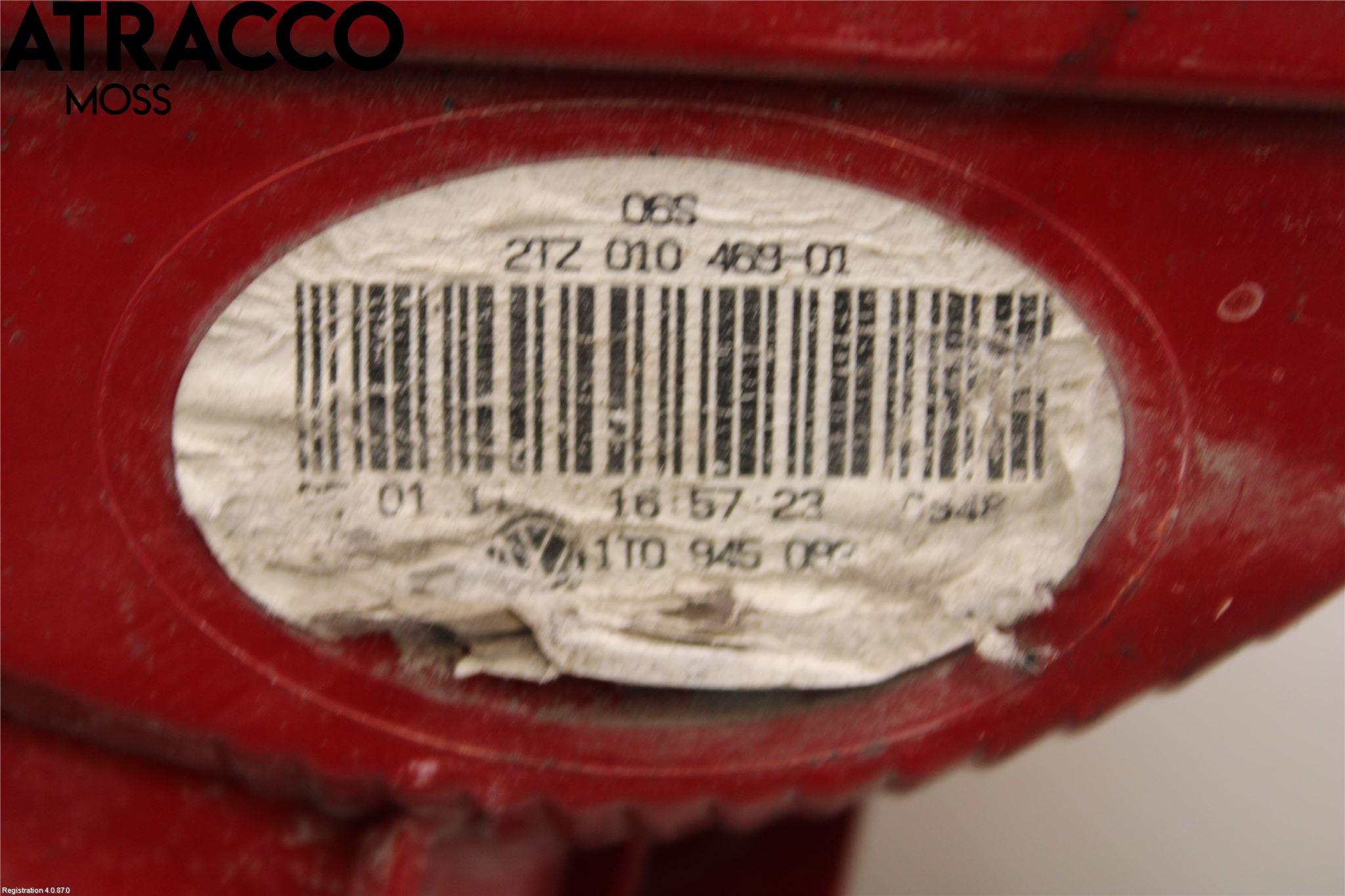 Volkswagen VW TOURAN 10-15 Baklykt Venstre  På Luke(Indre