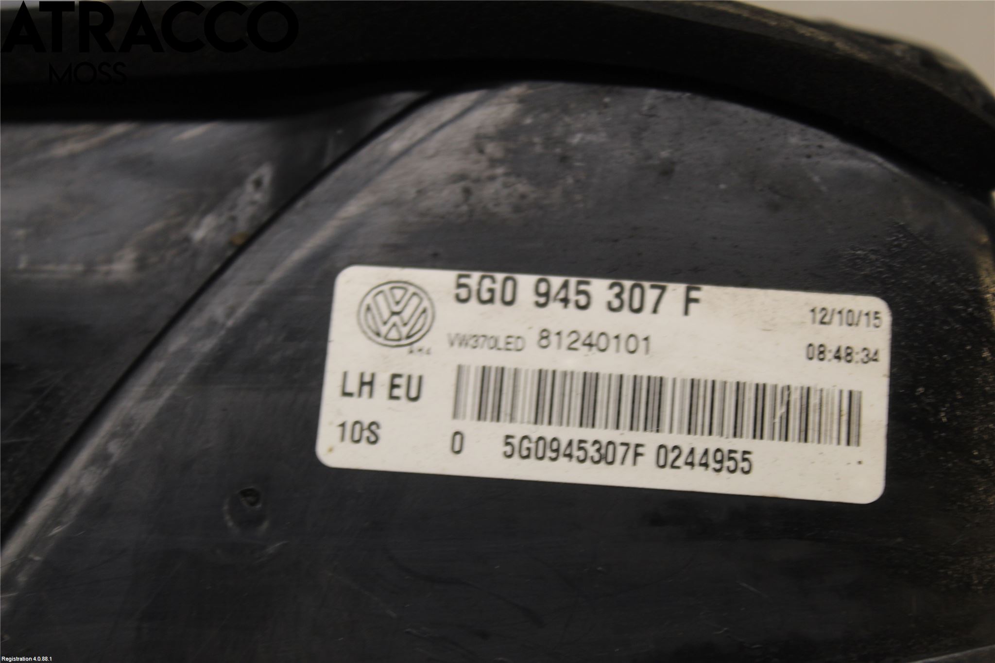 Volkswagen VW GOLF / E-GOLF VII 13-20 Baklykt Venstre  På Luke(Indre