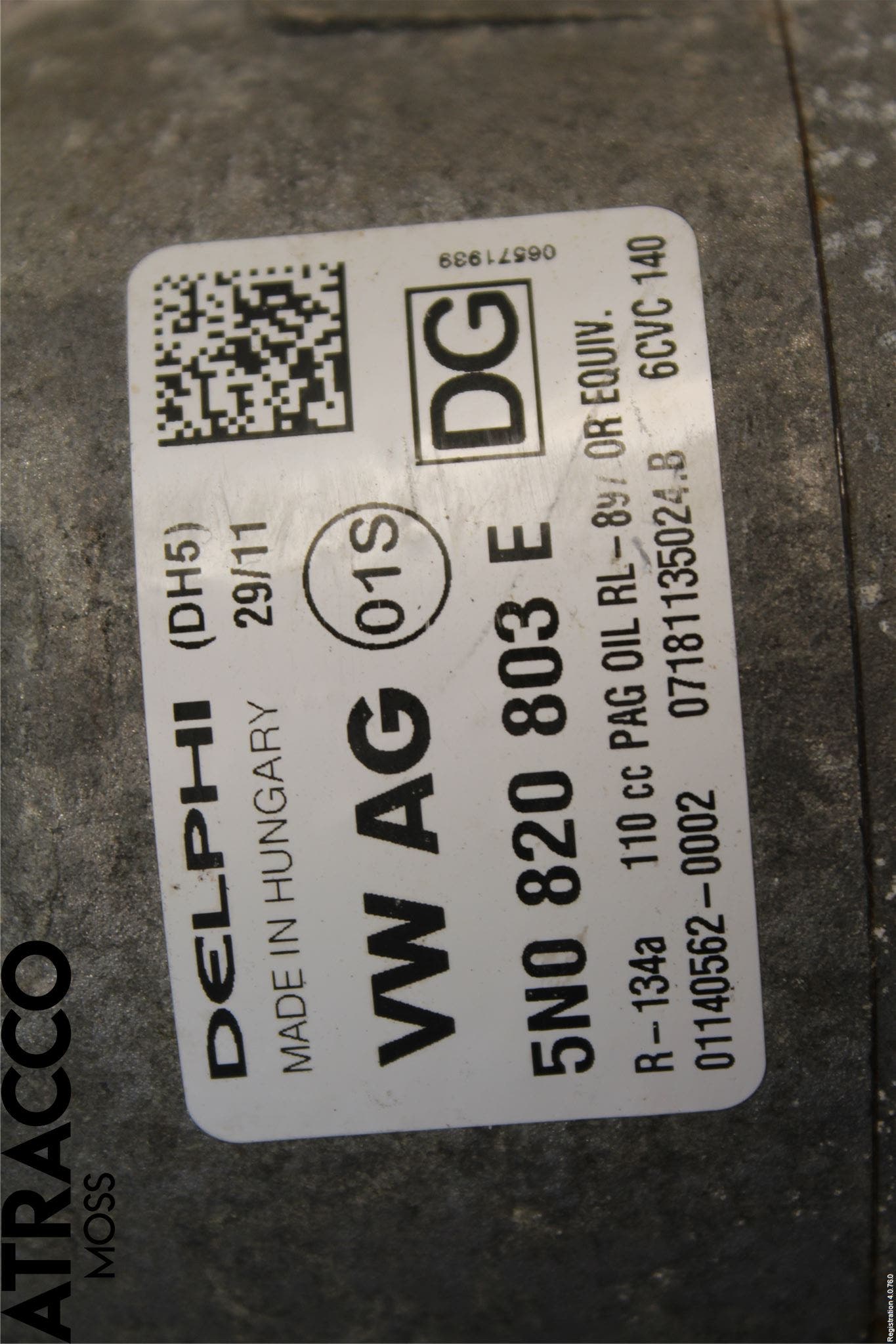 Volkswagen VW PASSAT 11-14 Varme Ac Kompressor