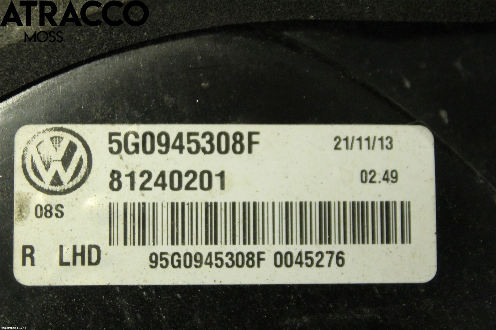 Volkswagen VW GOLF / E-GOLF VII 13-20 Baklykt Høyre  På Luke(Indre)