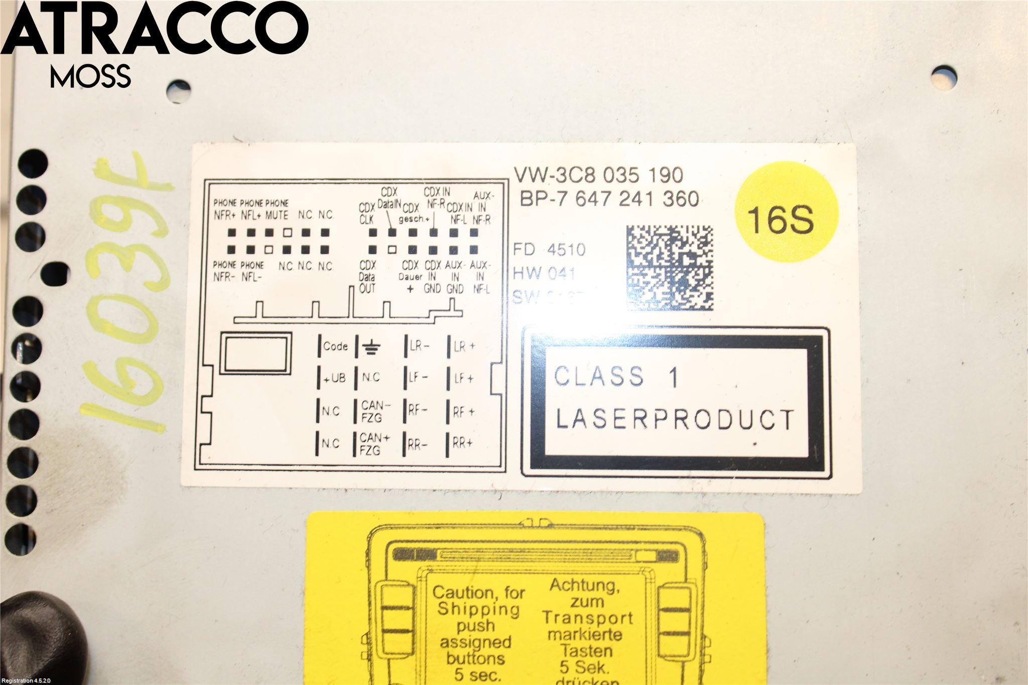 Volkswagen VW PASSAT 11-14 Stereo Radio Med Cd