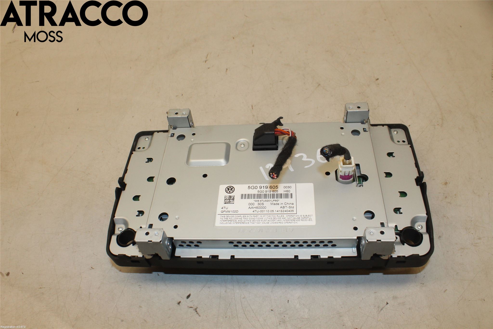 Volkswagen VW GOLF / E-GOLF VII 13-20 Multifunktionsdisplay