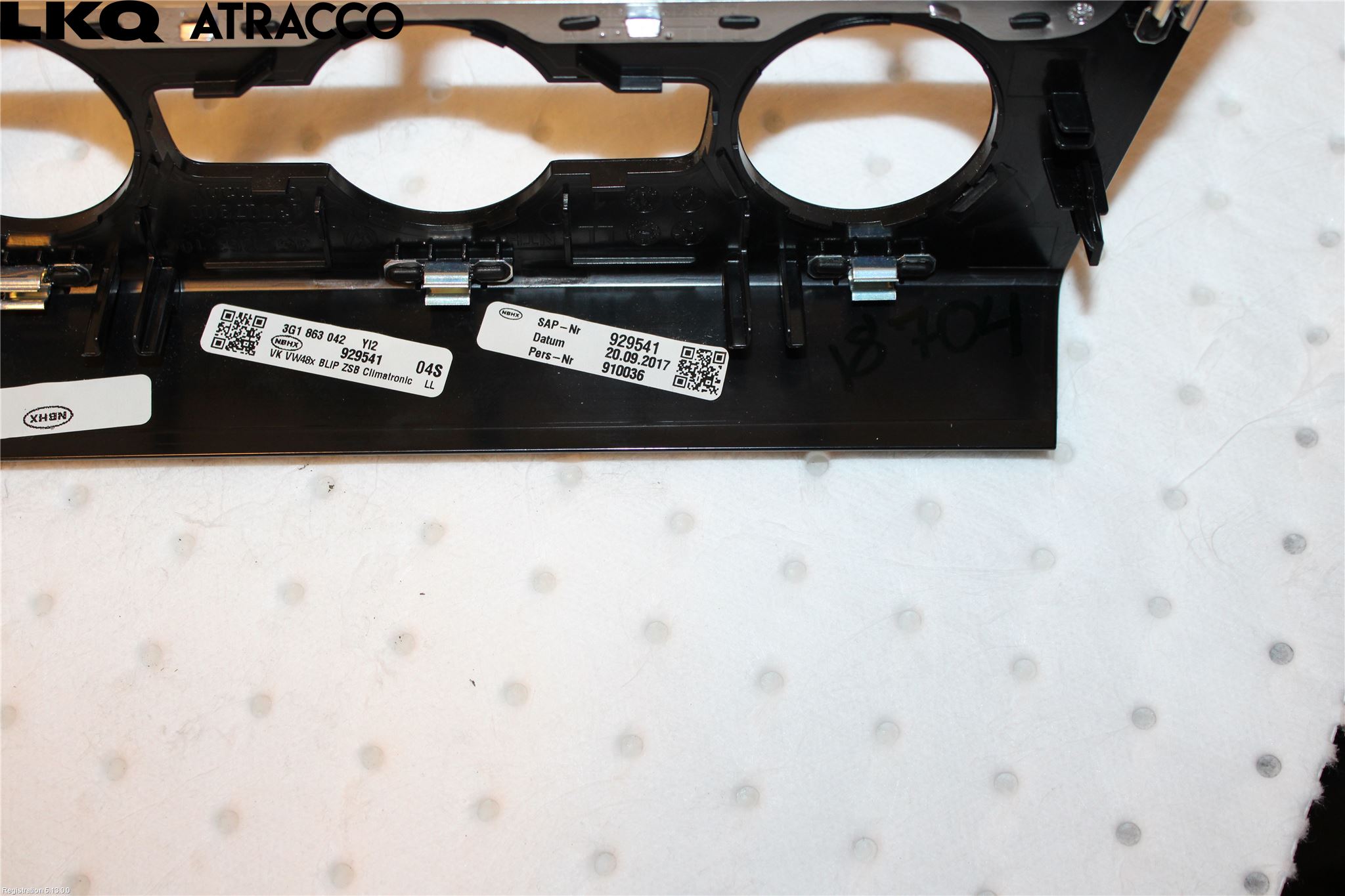 Volkswagen VW PASSAT 15-19 Varme Ac Betjening-Display