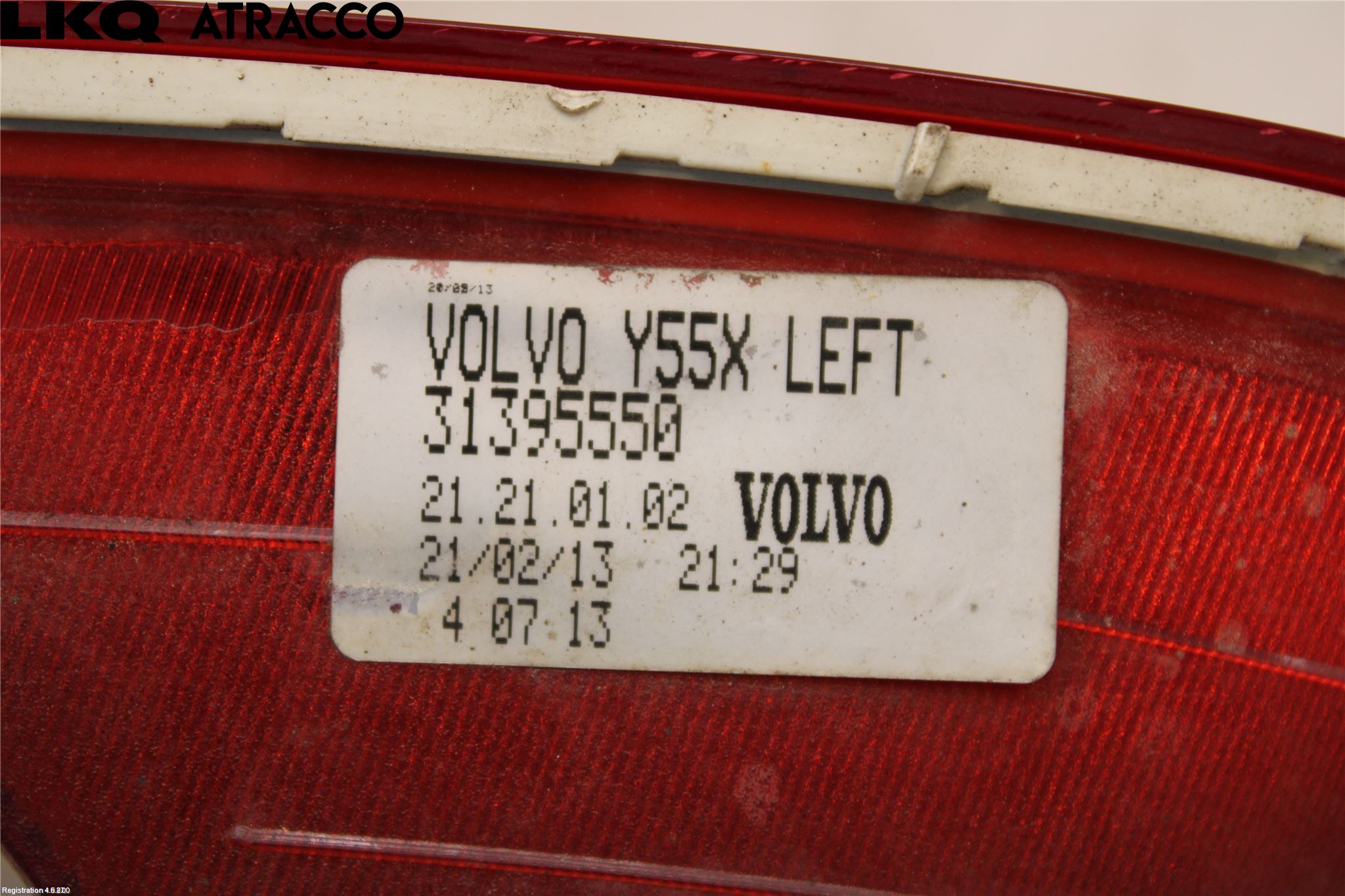 Volvo V40 12-19 Baklykt Ryggelys-Tåkelys
