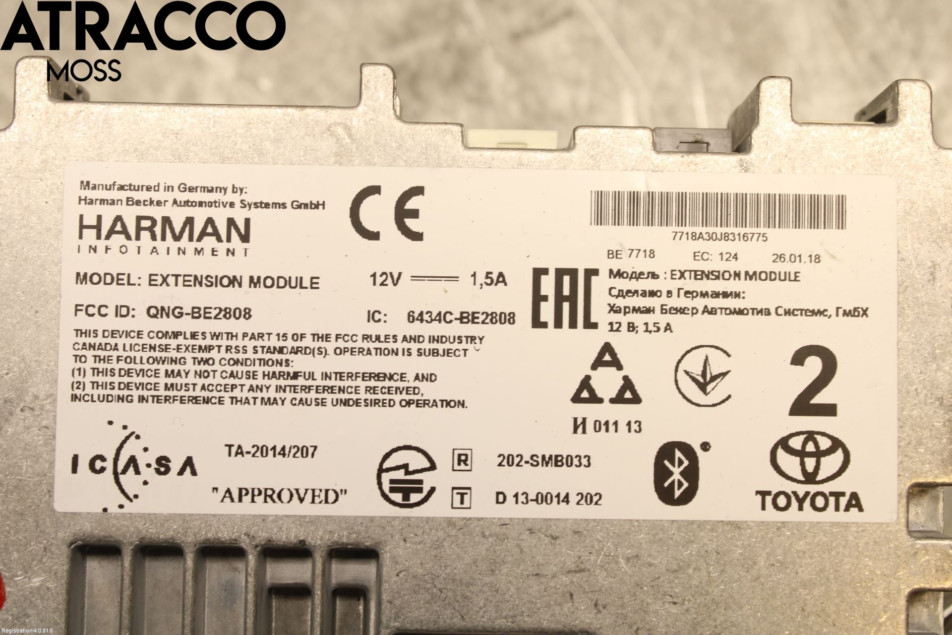 Toyota AURIS 13-19 Stereo Radio Med Cd