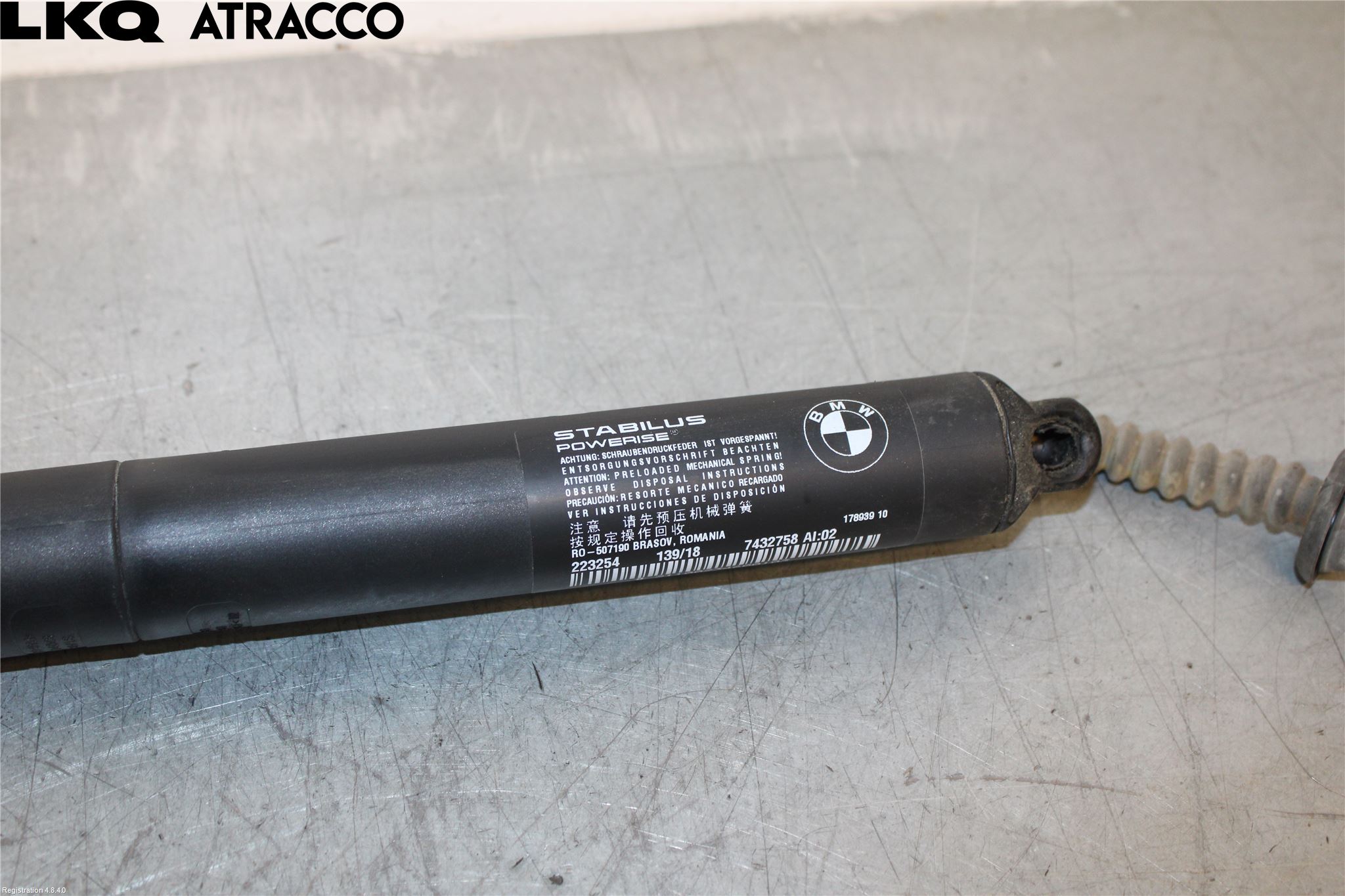 BMW 2 F45 Active Tourer 14-21 Bakluke Demper-Gassfjær