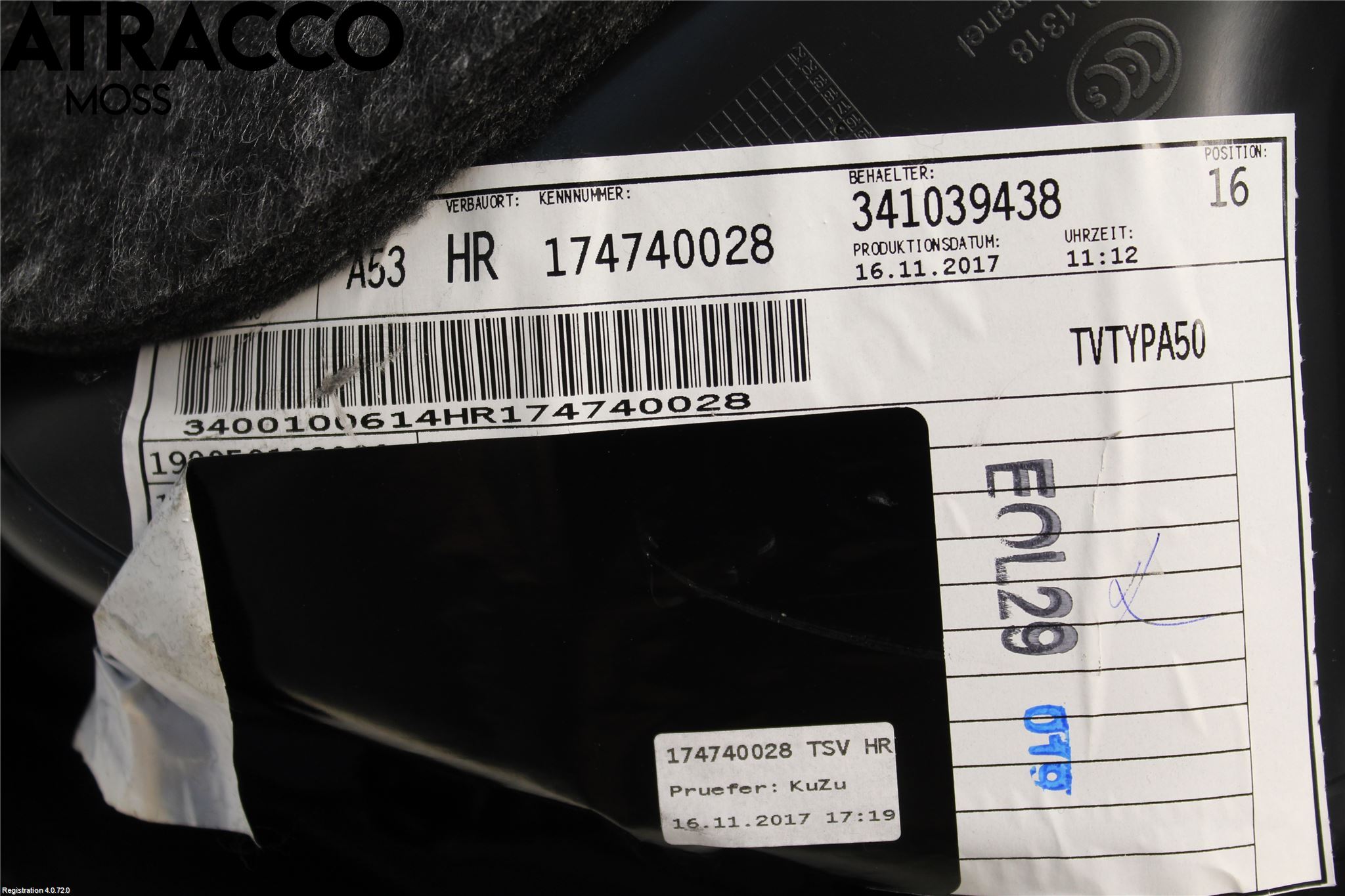 Audi A3/S3 8V 13-20 Innr Dørtrekk Høyre