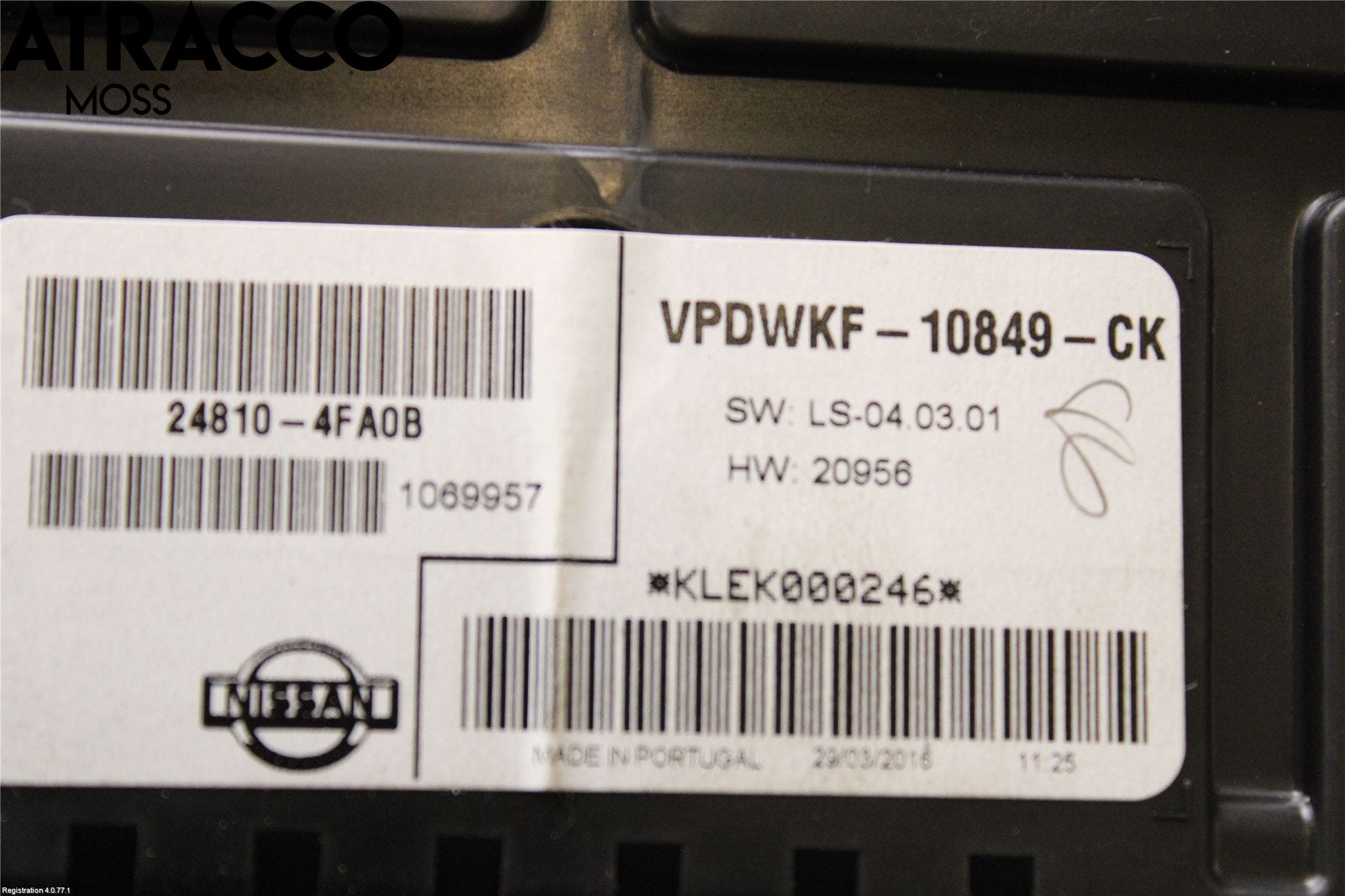 Nissan E-NV200/EVALIA Instr Kombinert