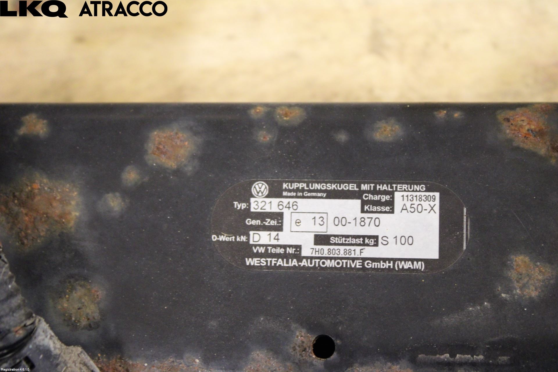 Volkswagen VW TRANSP/CARAVELLE (T6) 16-22 Tilhengerfeste