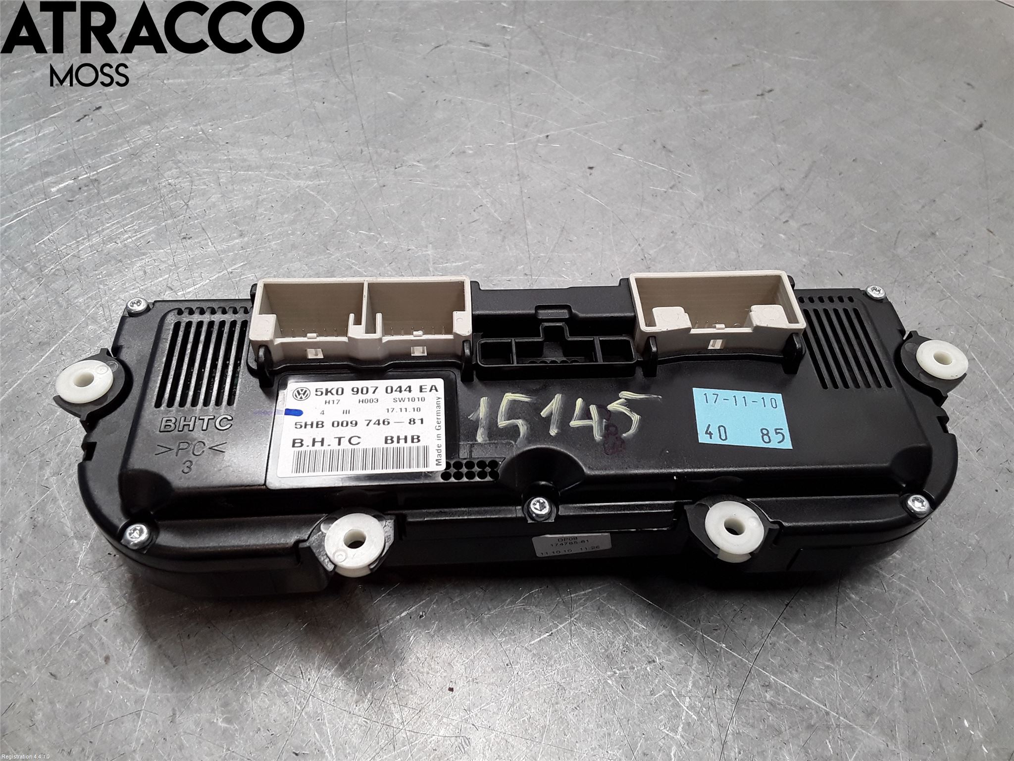 Volkswagen VW SCIROCCO 09-17 Varme Ac Betjening-Display