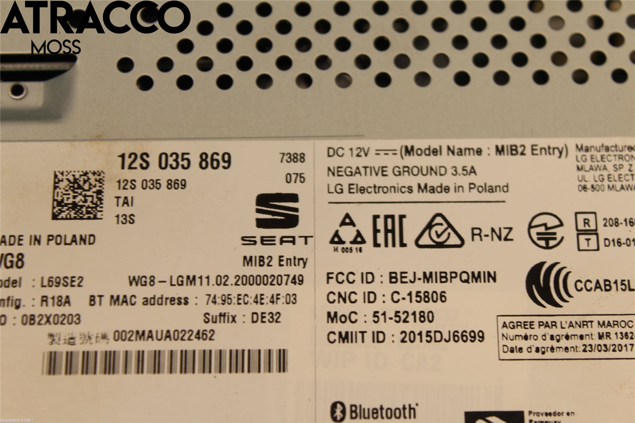 Seat Mii / Mii electric Stereo Radio