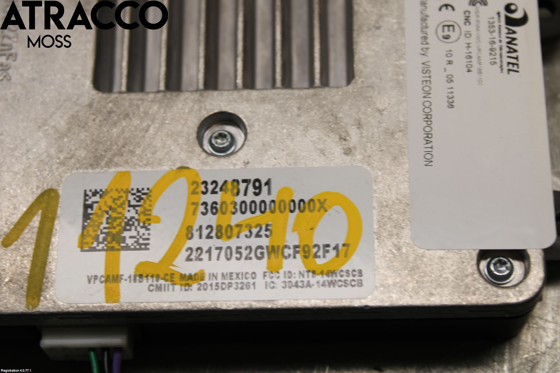 Opel AMPERA 17- Styreenhet Øvrig