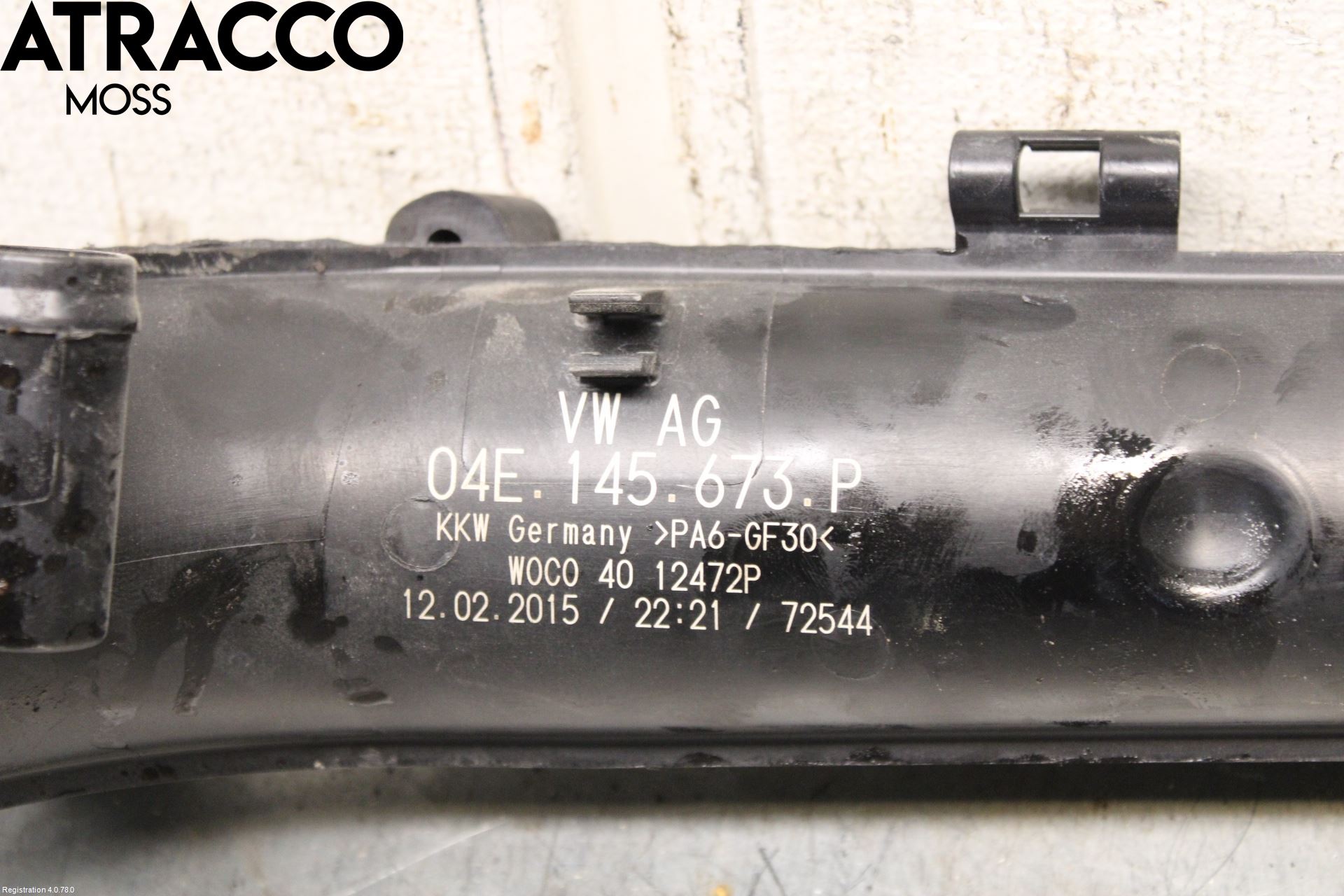 Volkswagen VW GOLF / E-GOLF VII 13-20 Intercooler Rør-Slange