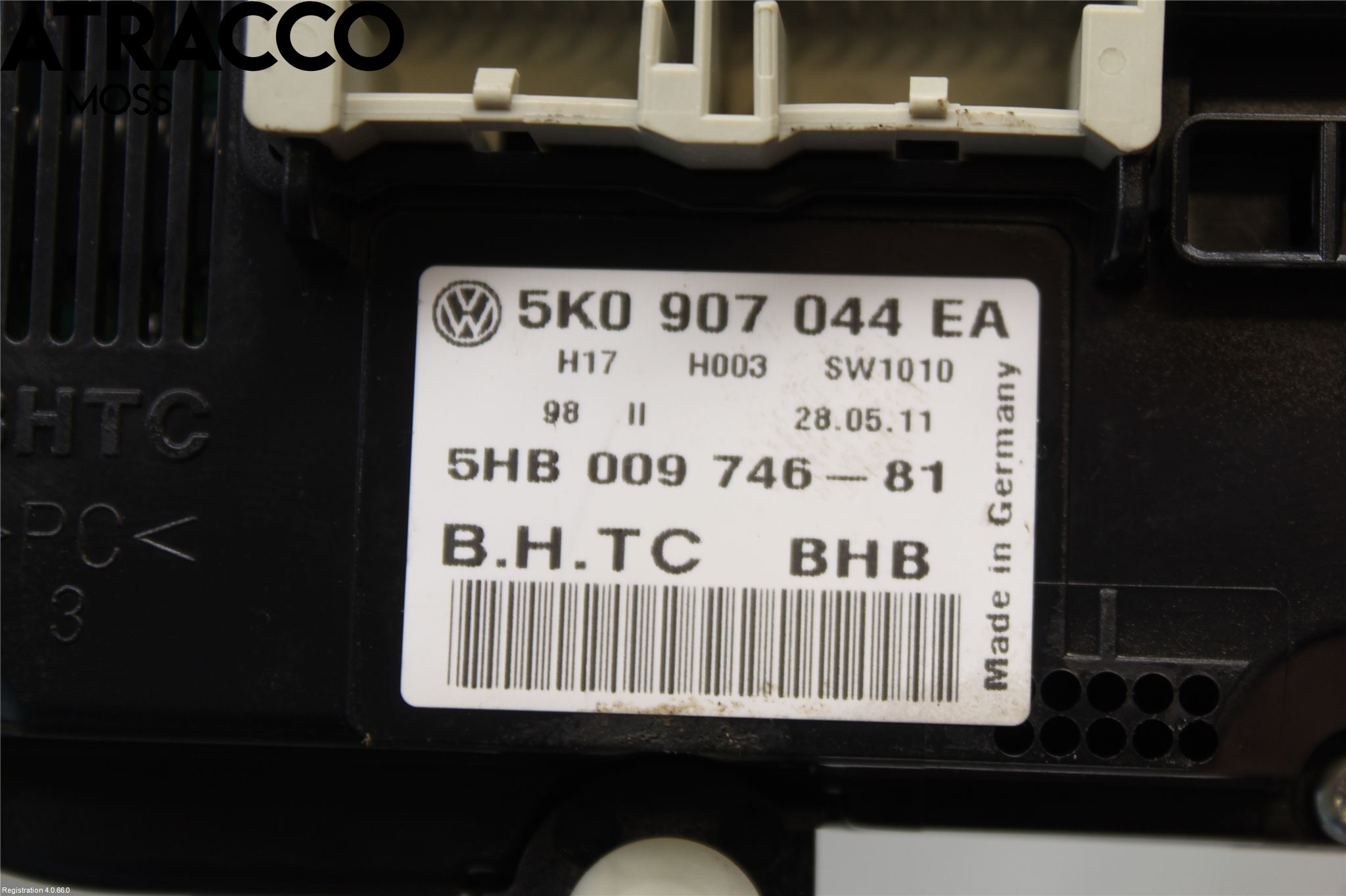 Volkswagen VW GOLF VI 09-13 Varme Ac Betjening-Display