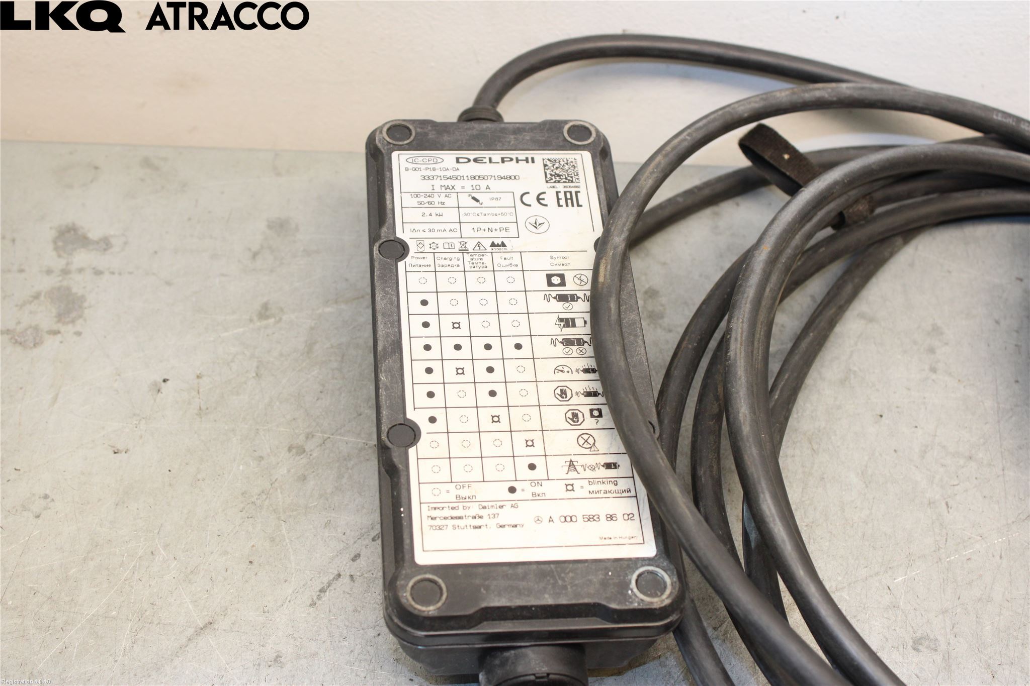 Mercedes-Benz MB C-KLASS (W205) 14-21 Laddkabel Elbil