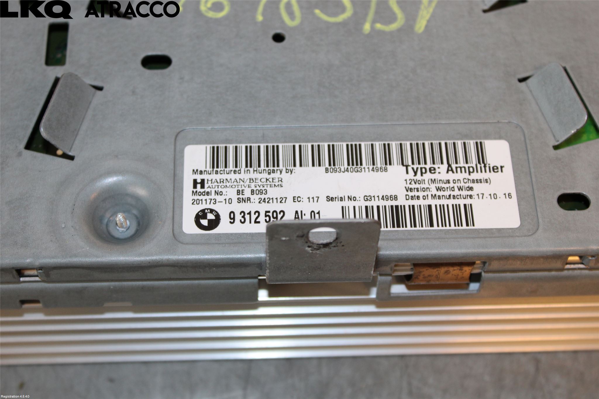 BMW 5 F10/F11/F18 09-17 Stereo Forsterker