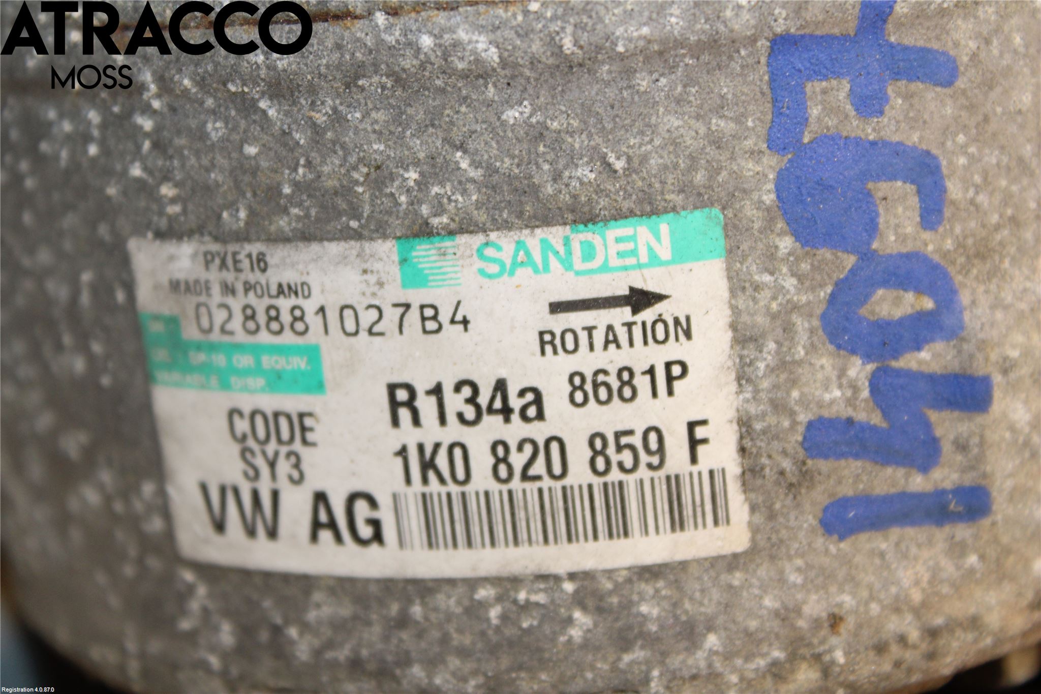 Volkswagen VW TOURAN 03-10 Varme Ac Kompressor