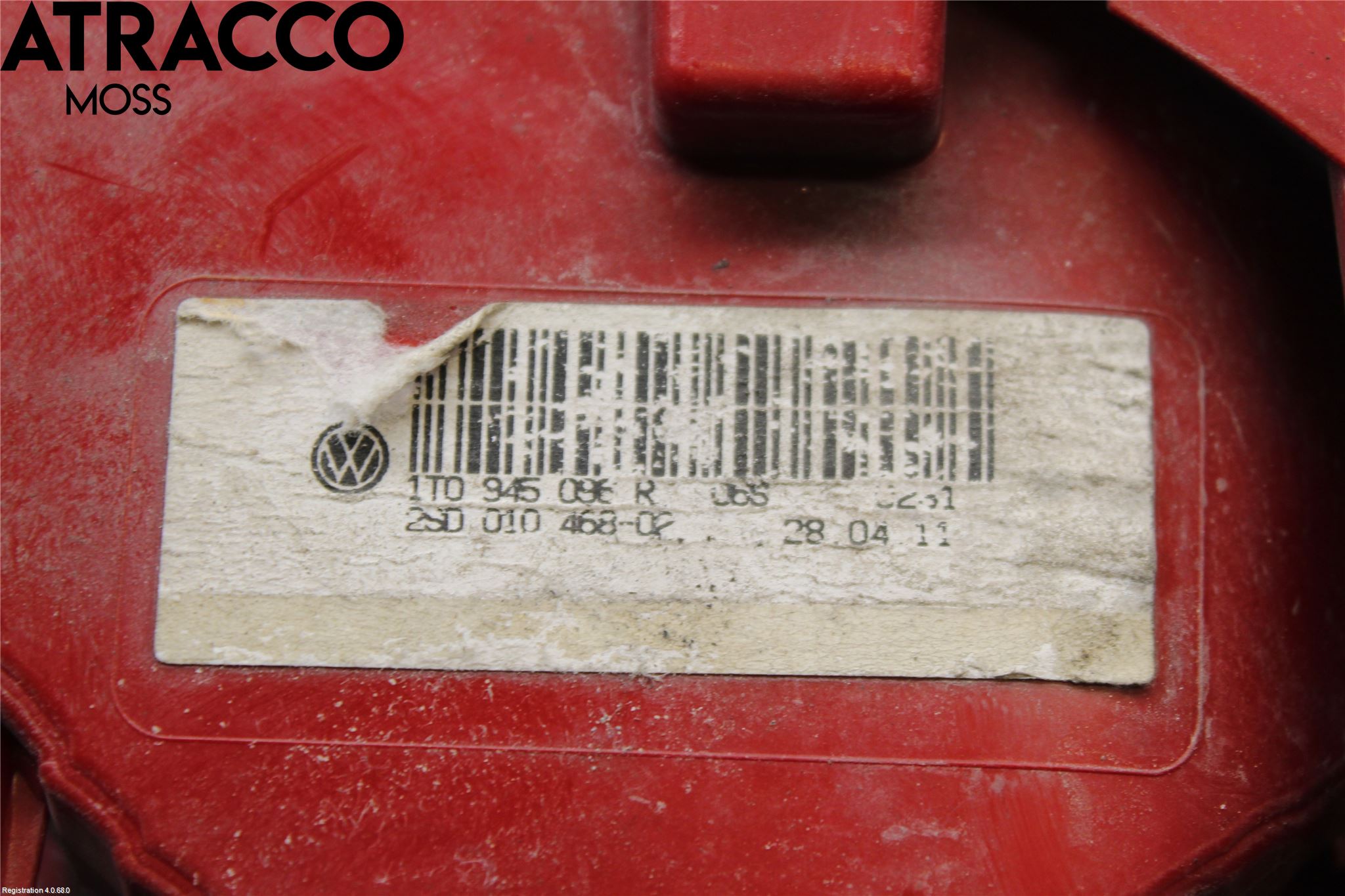 Volkswagen VW TOURAN 10-15 Baklykt Høyre