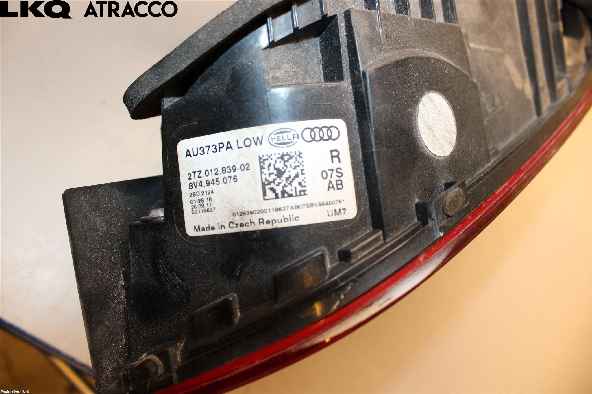 Audi A3/S3 8V 13-20 Baklykt Høyre