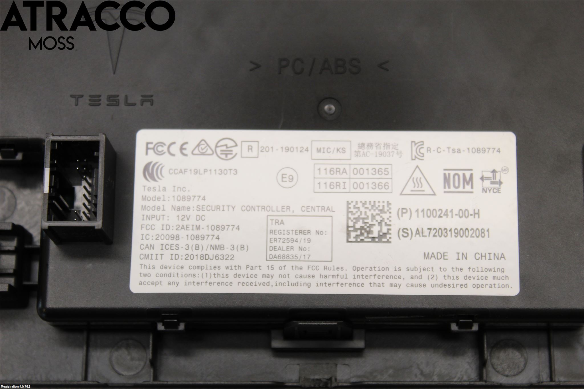 Tesla MODEL 3 17- Innr Dekor Instrbord