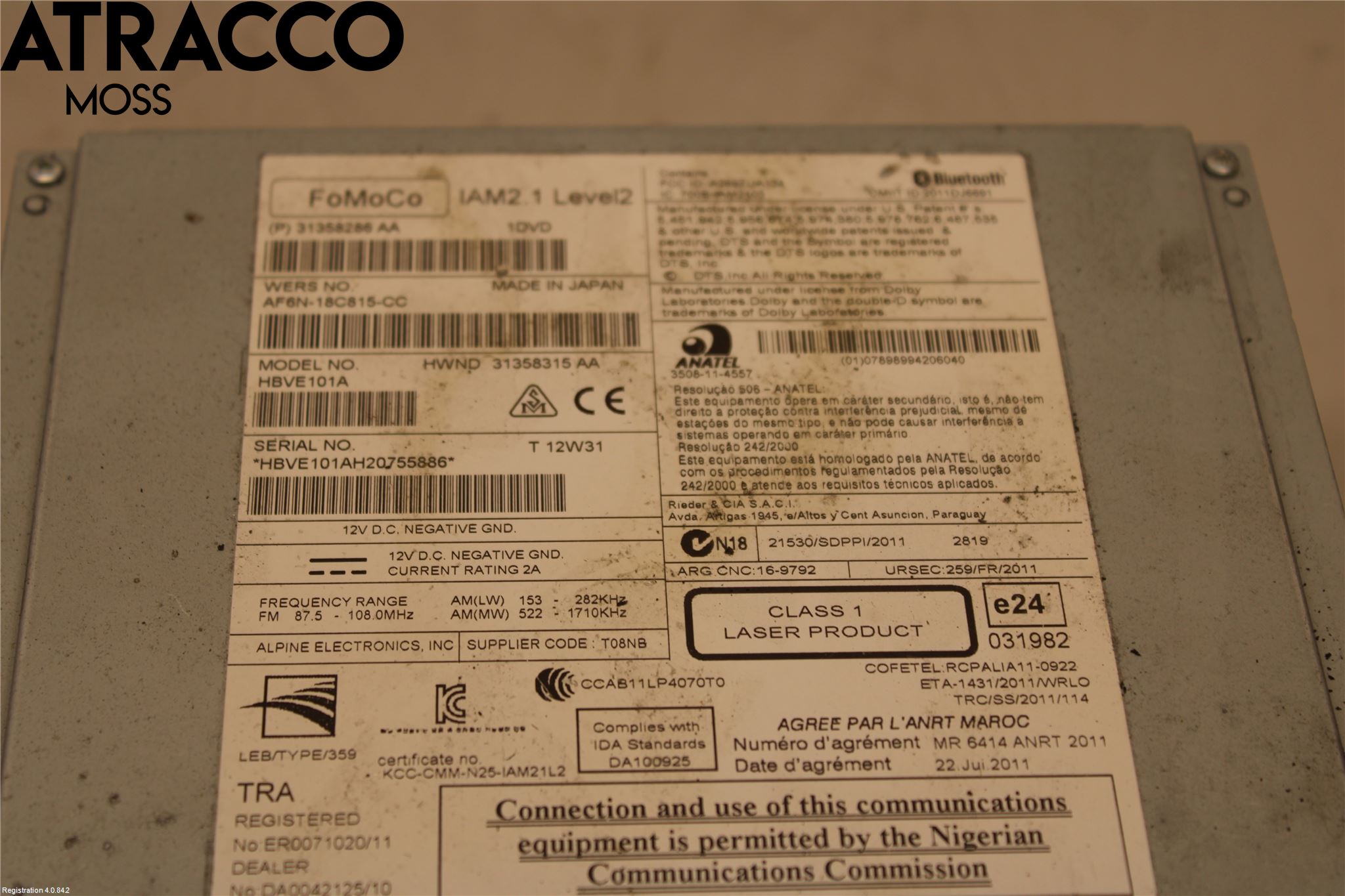 Volvo V70 08-13 Stereo Radio