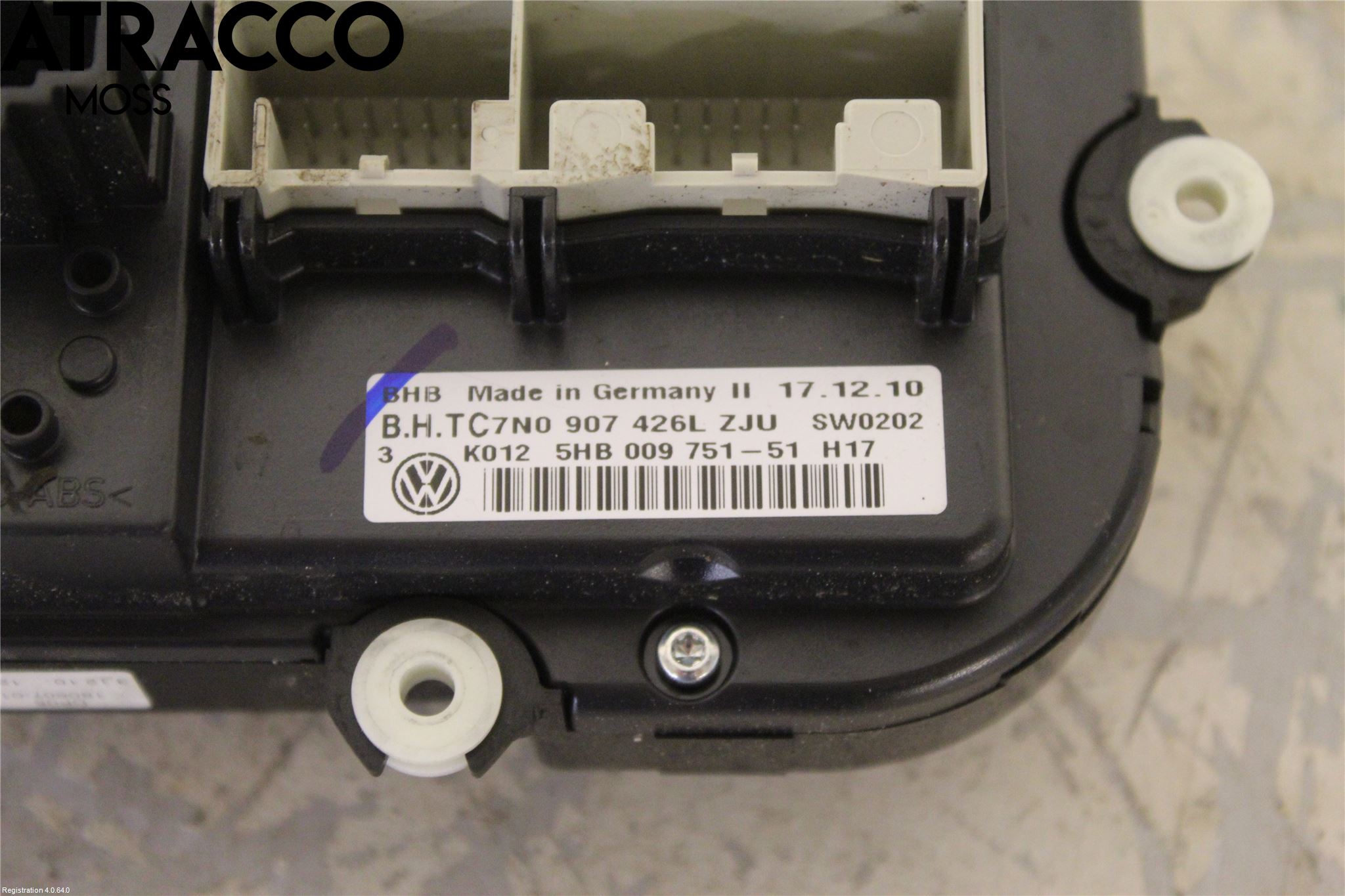 Volkswagen VW CADDY 11-15 Varme Ac Betjening-Display