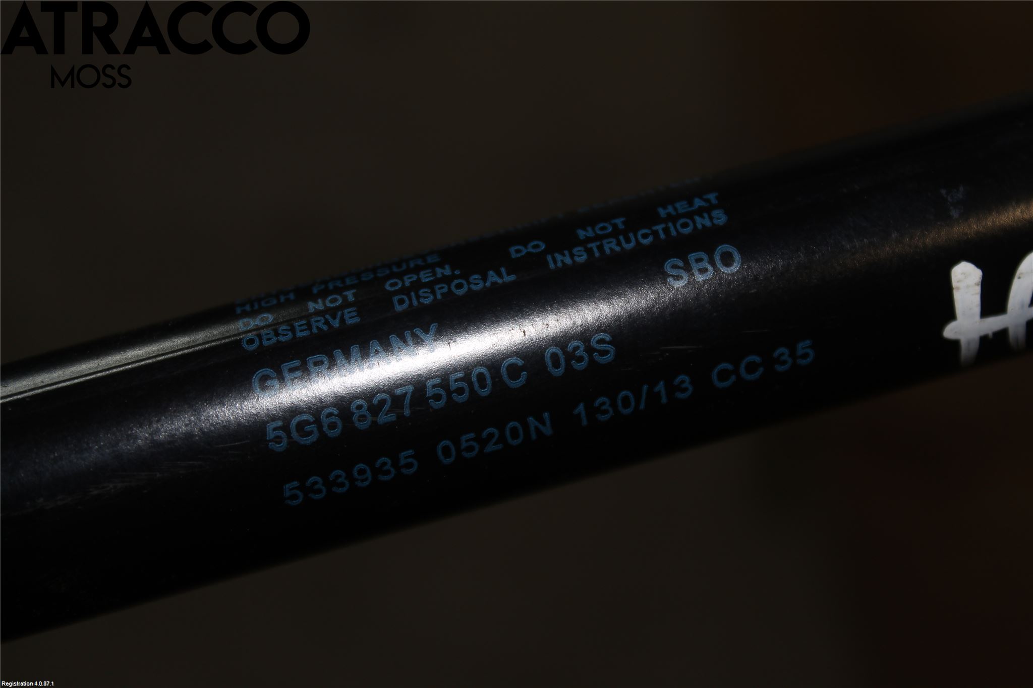 Volkswagen VW GOLF / E-GOLF VII 13-20 Bakluke Demper-Gassfjær