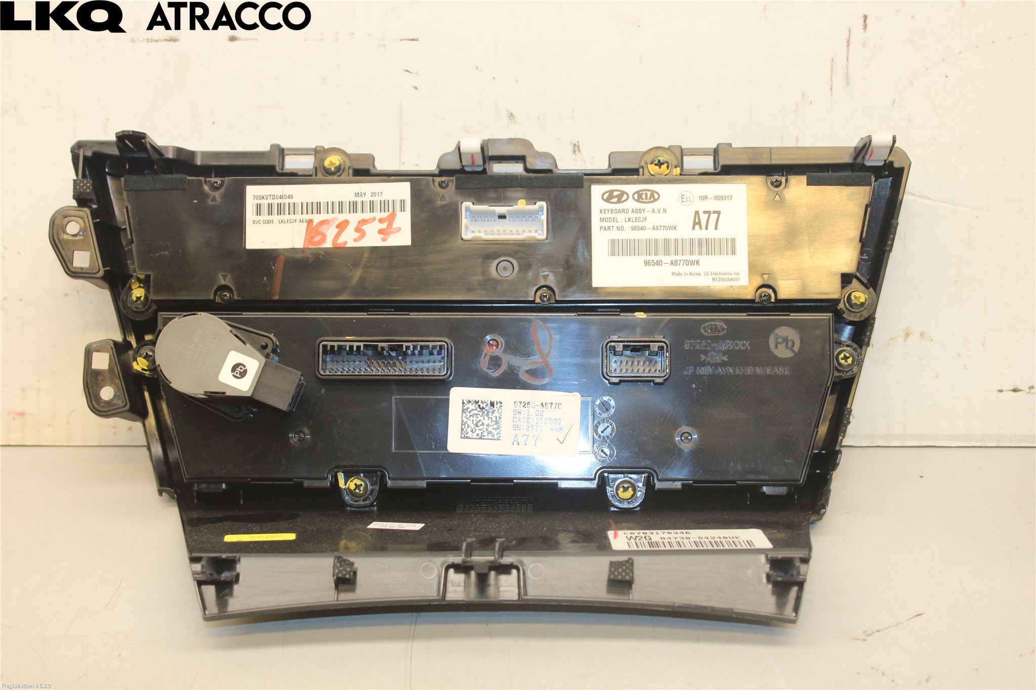Kia OPTIMA 16-20 Varme Ac Betjening-Display