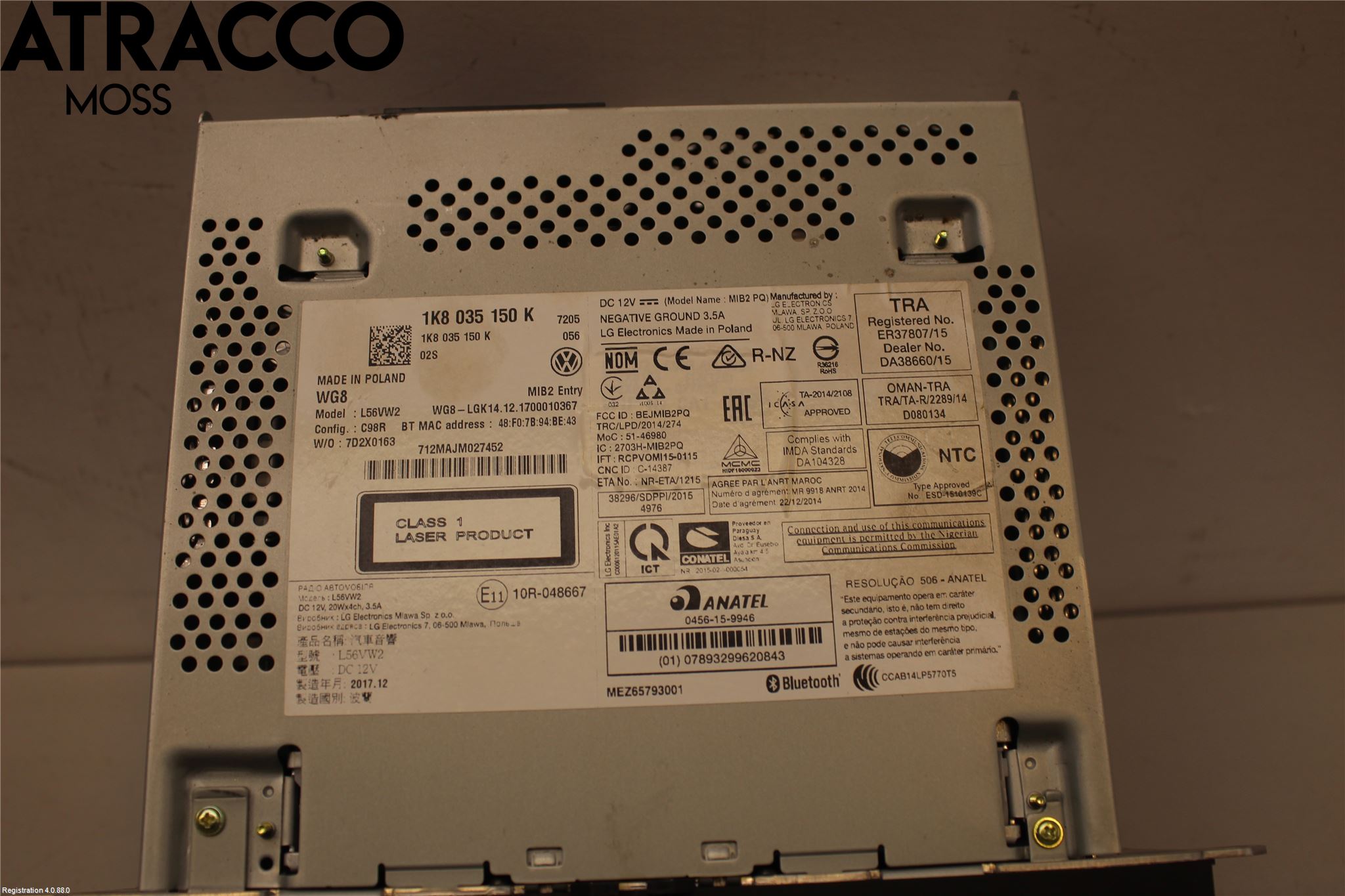 Volkswagen VW CADDY 16-20 Stereo Radio