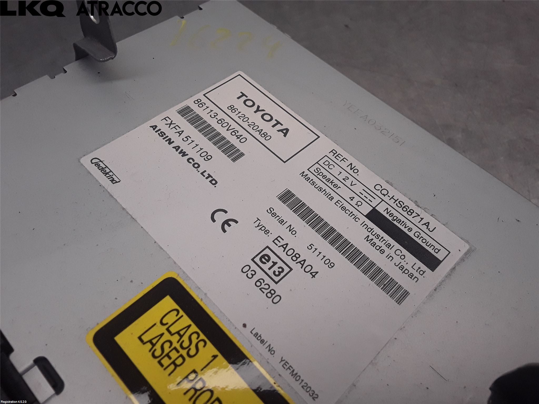 Toyota AVENSIS 09-15 Stereo Radio