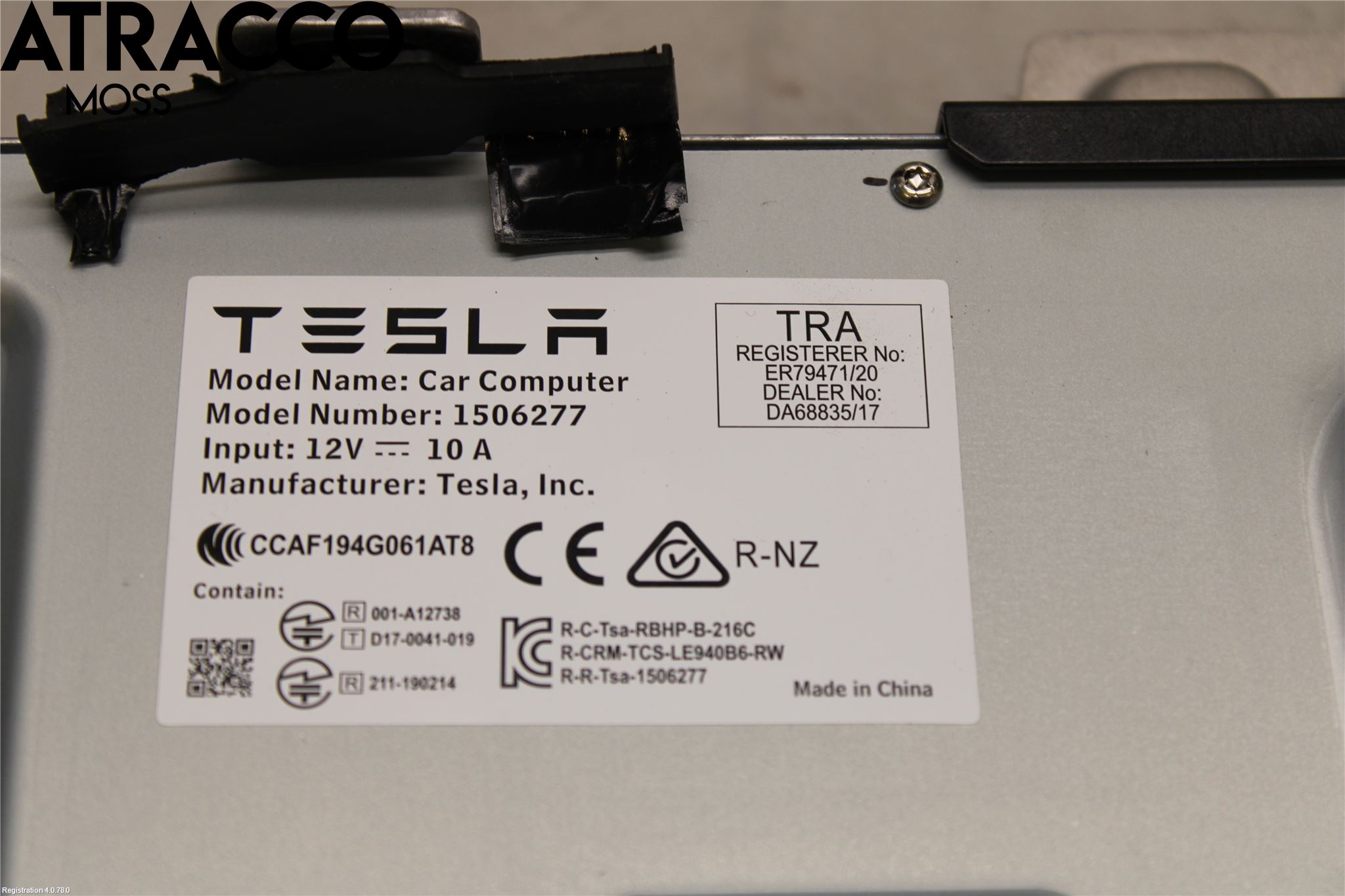 Tesla MODEL 3 17- Styrenhet Multimedia