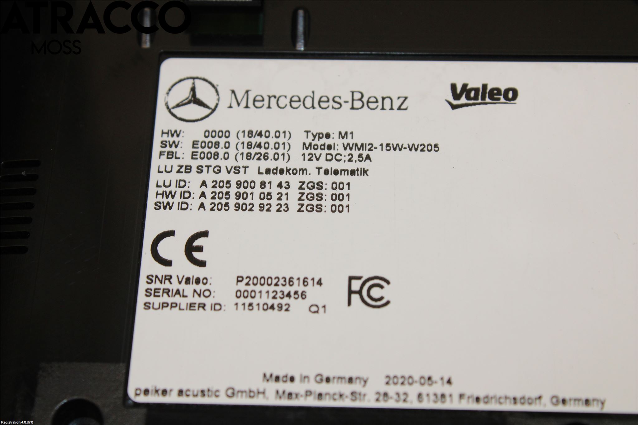 Mercedes-Benz MB EQC (N293) 20- Styreenhet Øvrig
