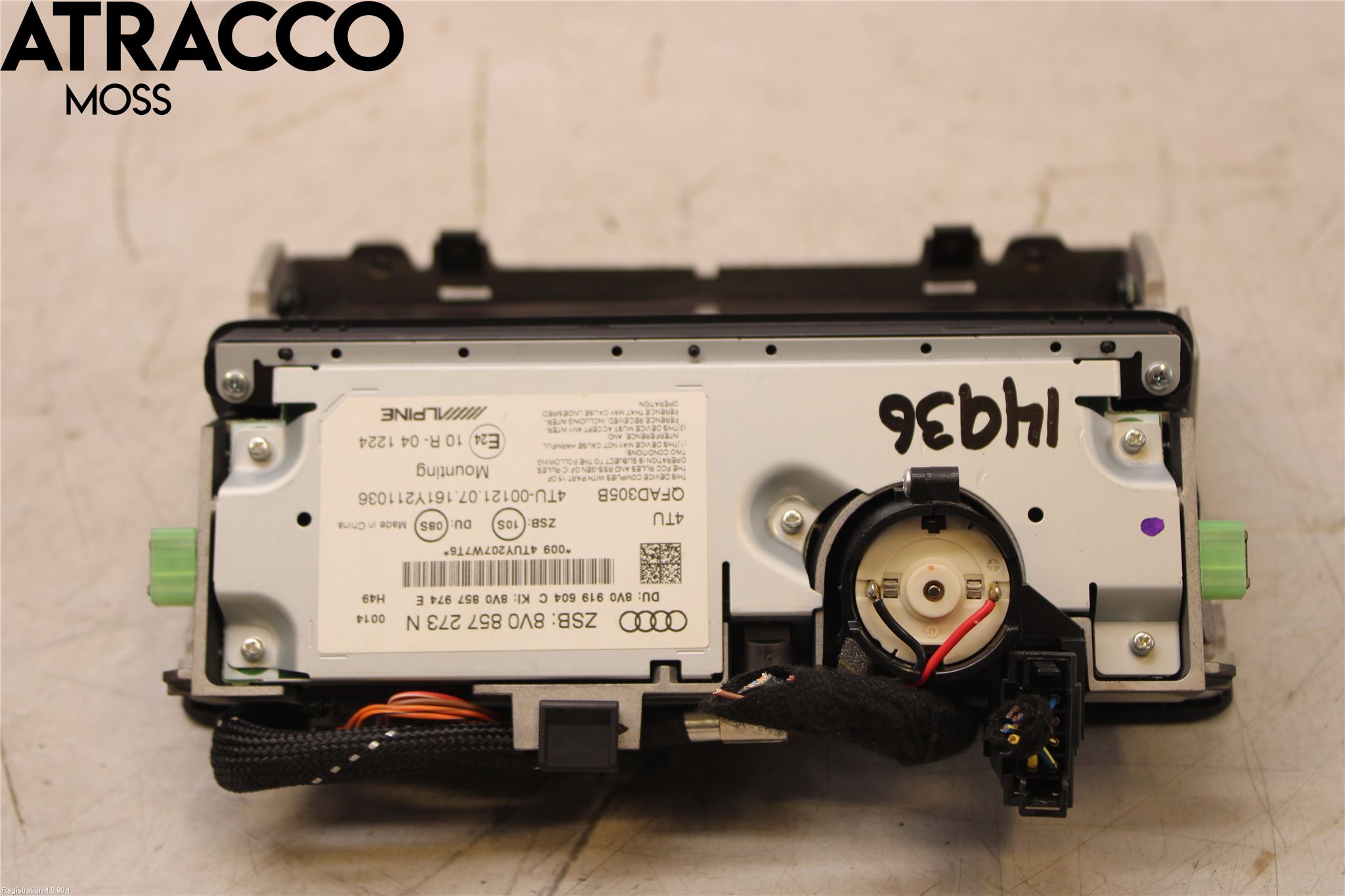 Audi A3/S3 8V 13-20 Instr Skjerm Dvd-Gps-Ac-Tlf