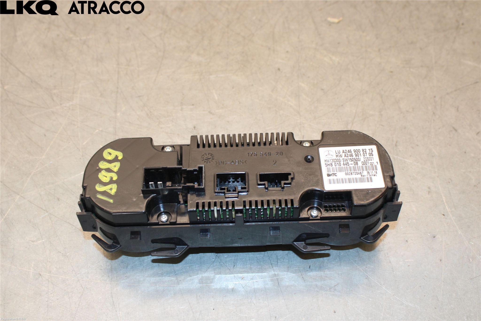 Mercedes-Benz MB B-KLASS (W246/W242) 12-19 Varme Ac Betjening-Display