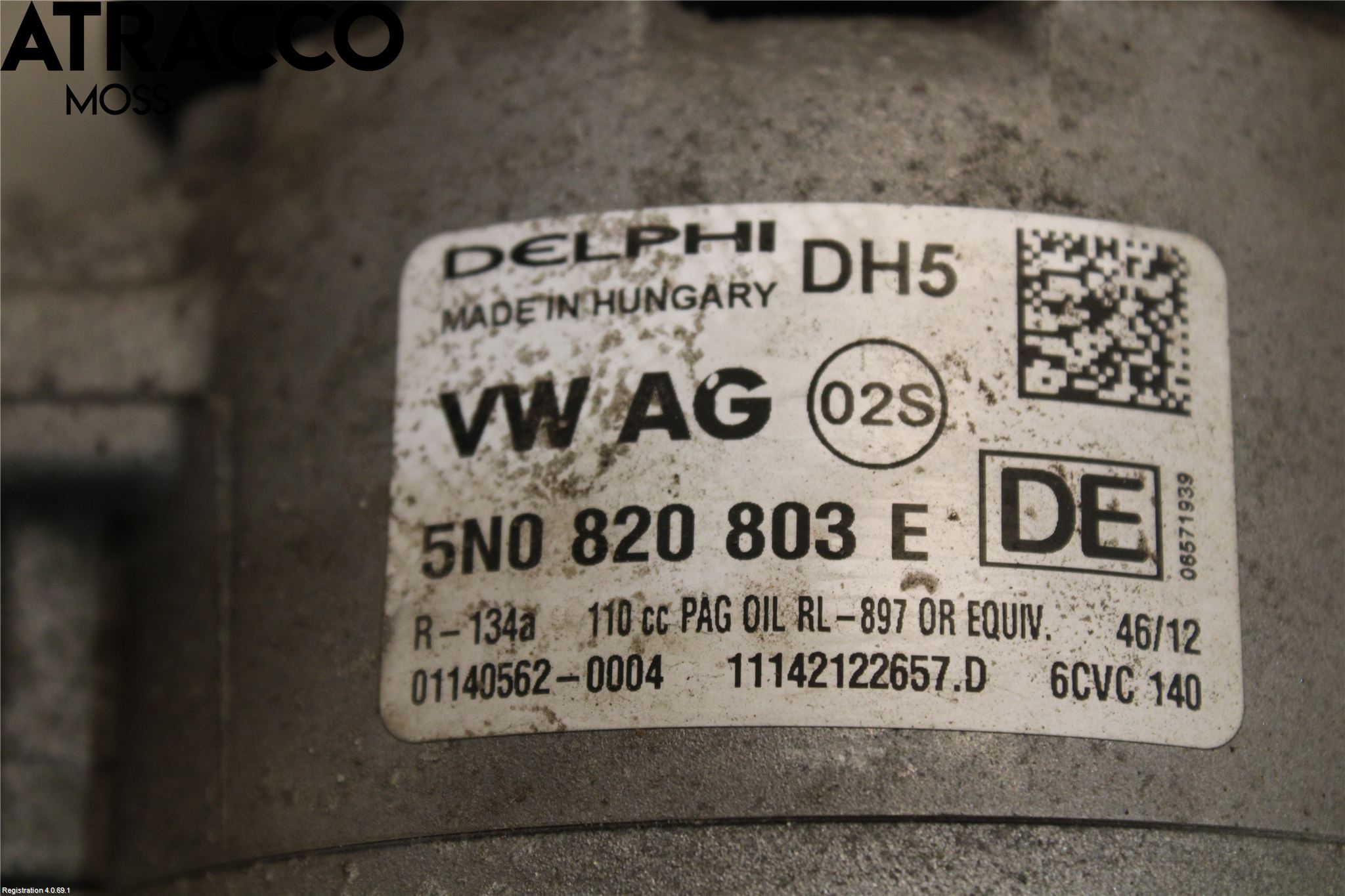 Volkswagen VW TIGUAN 07-16 Varme Ac Kompressor