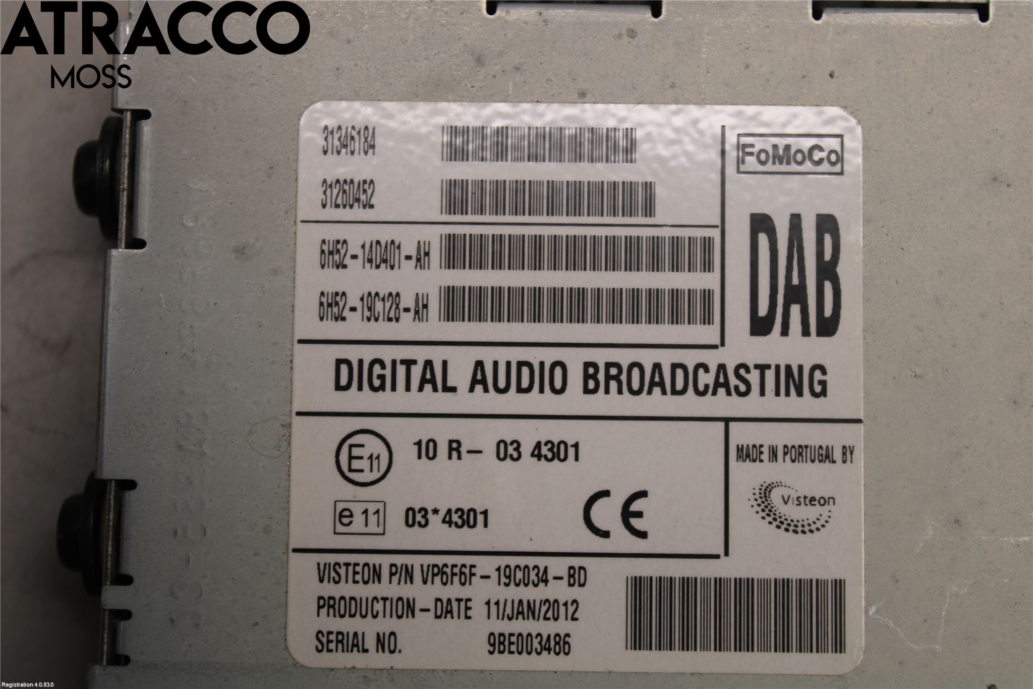 Volvo V60 11-13 Stereo Radio Øvrig