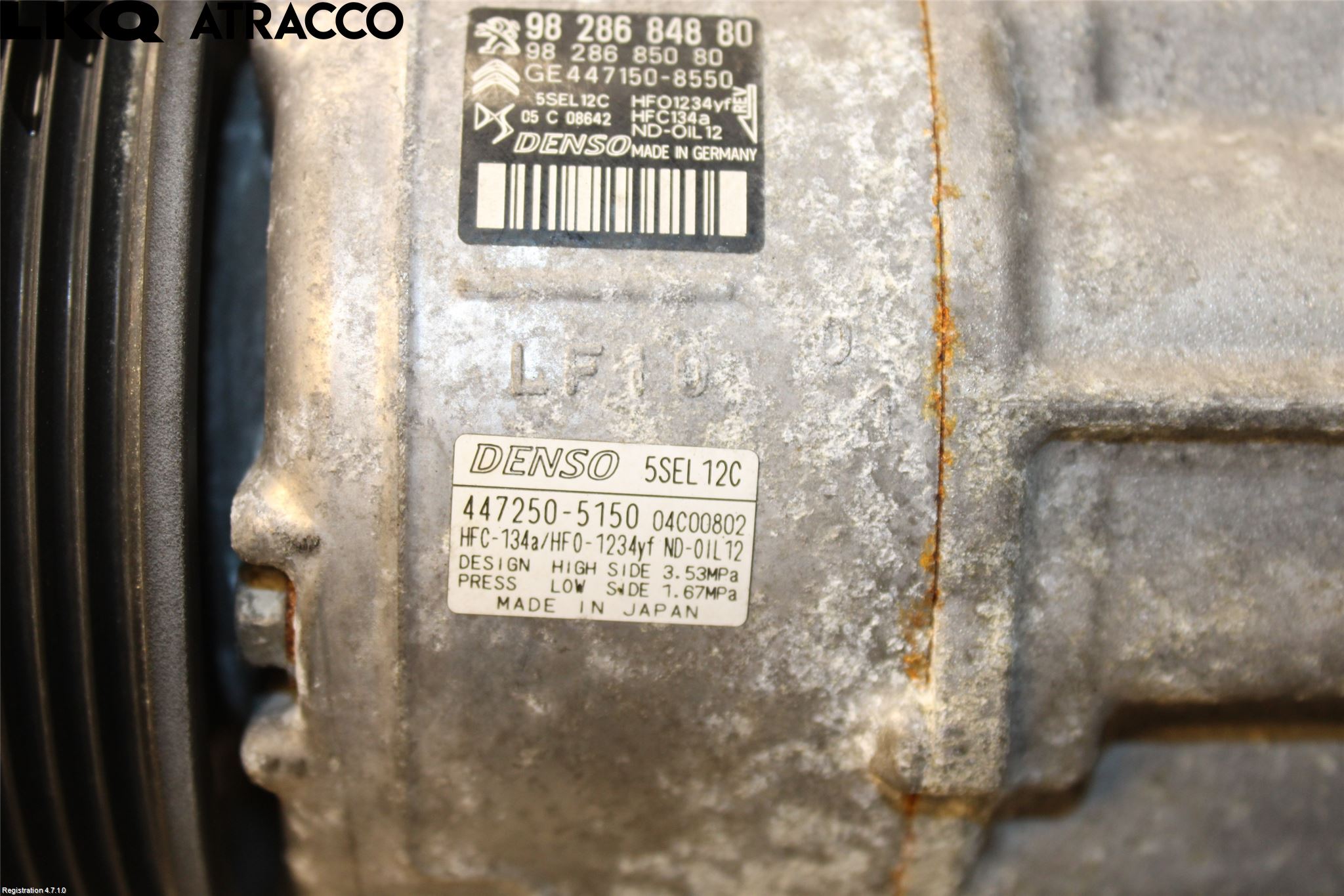 Citroen DS 3 CROSSBACK 20-23 Varme Ac Kompressor