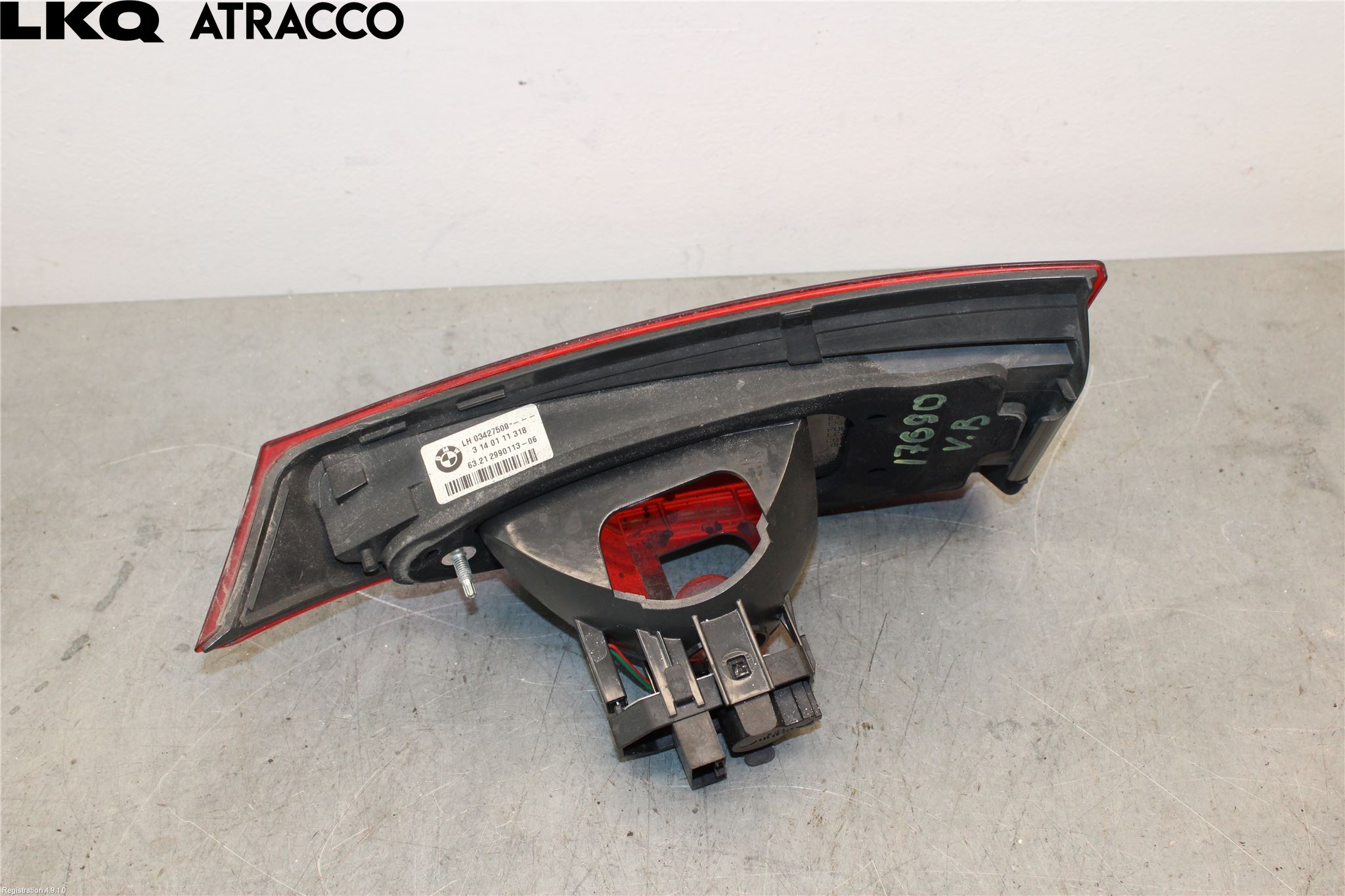 BMW X1 E84 10-15 Baklykt Venstre  På Luke(Indre