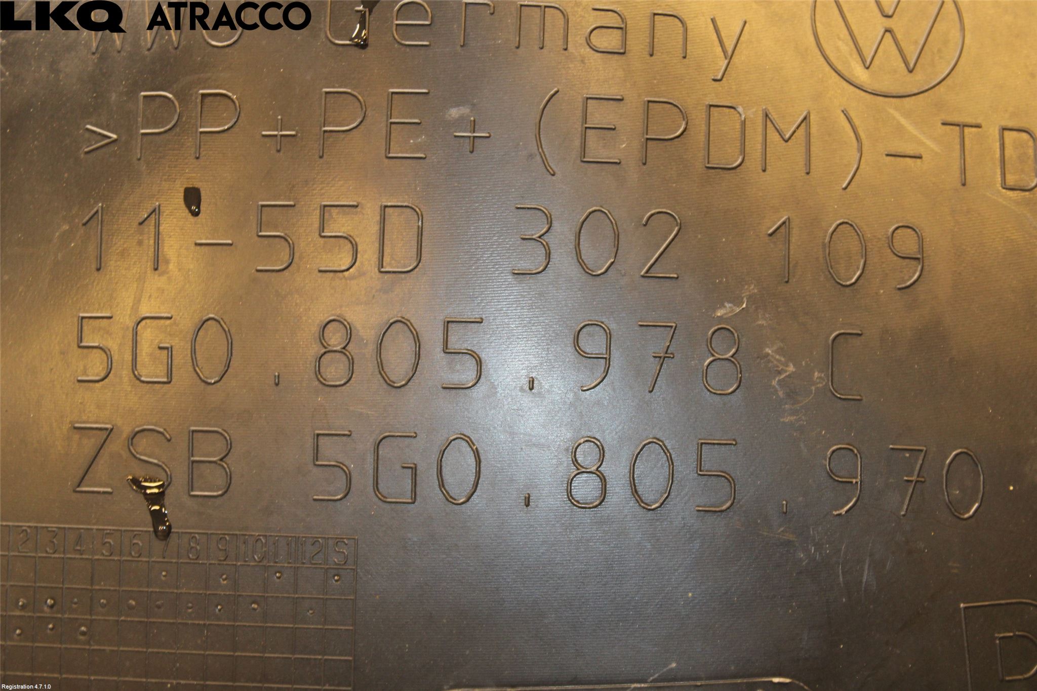 Volkswagen VW GOLF / E-GOLF VII 13-20 Skjerm Indre