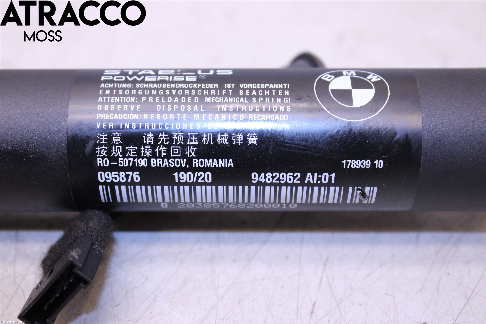 BMW X1 F48 15-22 Bakluke Demper-Gassfjær