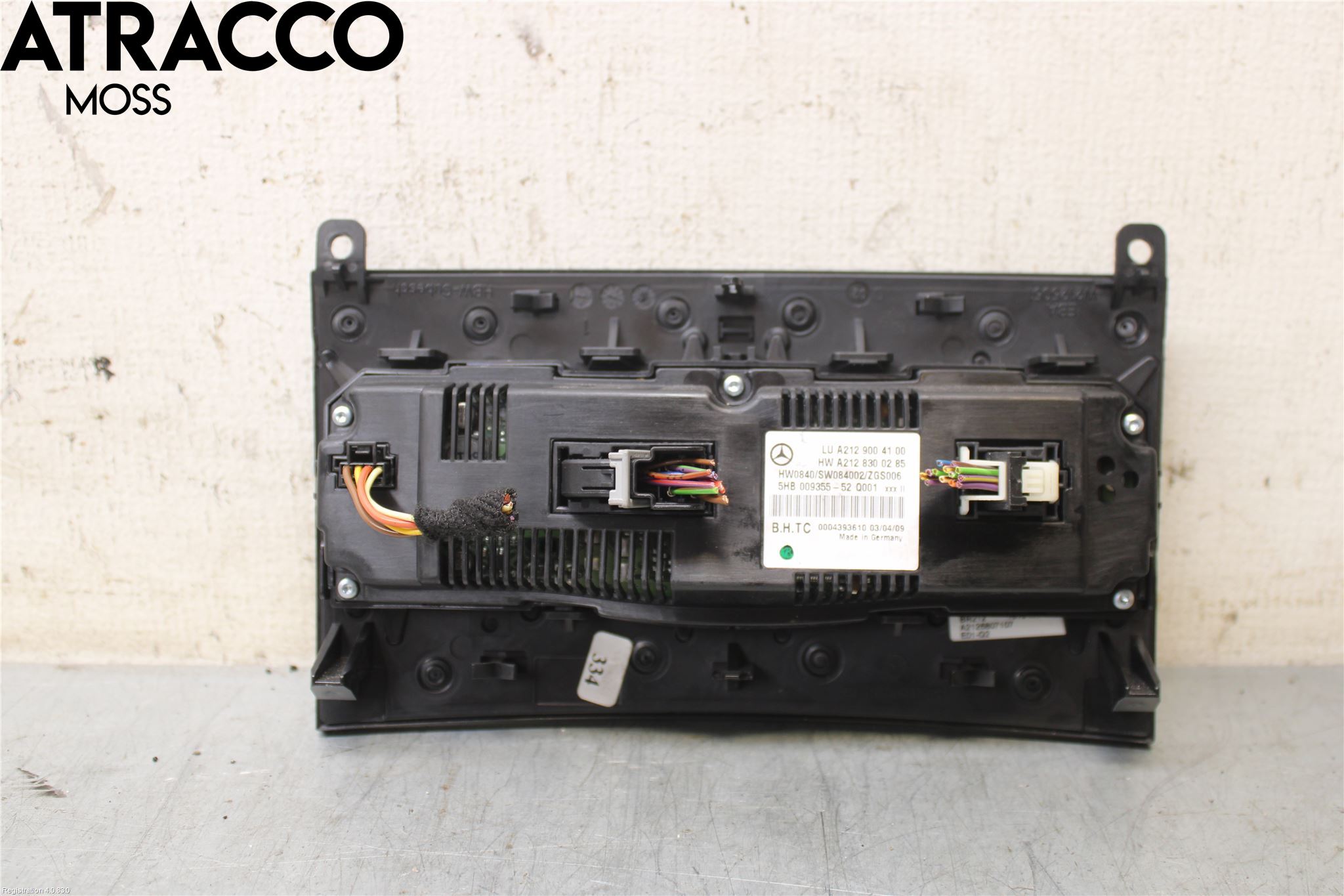 Mercedes-Benz MB E-KLASS (W212) 09-16 Varme Ac Betjening-Display