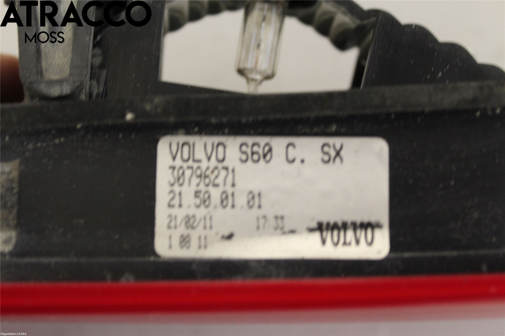 Volvo S60 11-13 Baklykt Venstre  På Luke(Indre