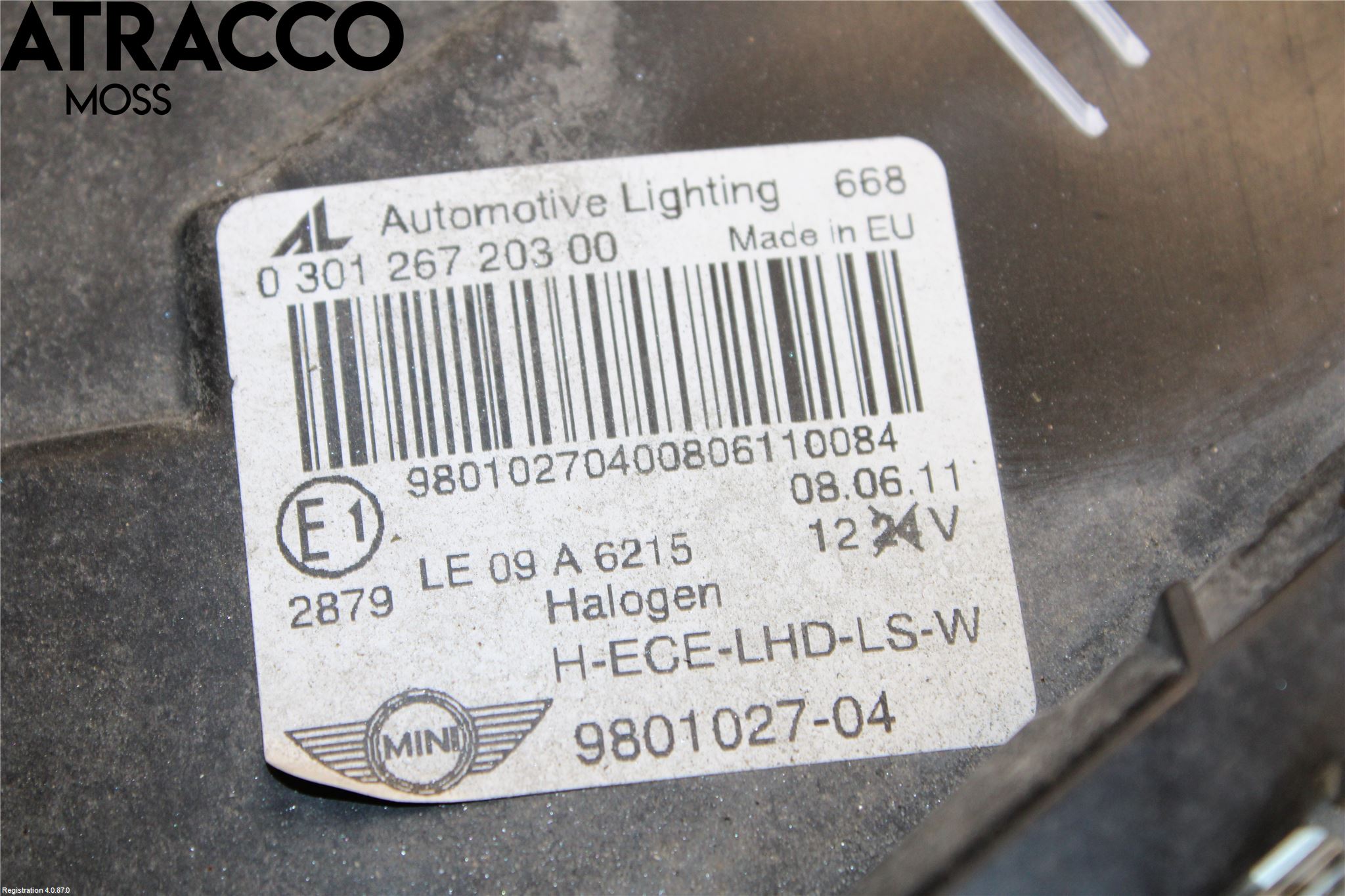 Mini COUPE R56 05-14 Frontlykt Venstre